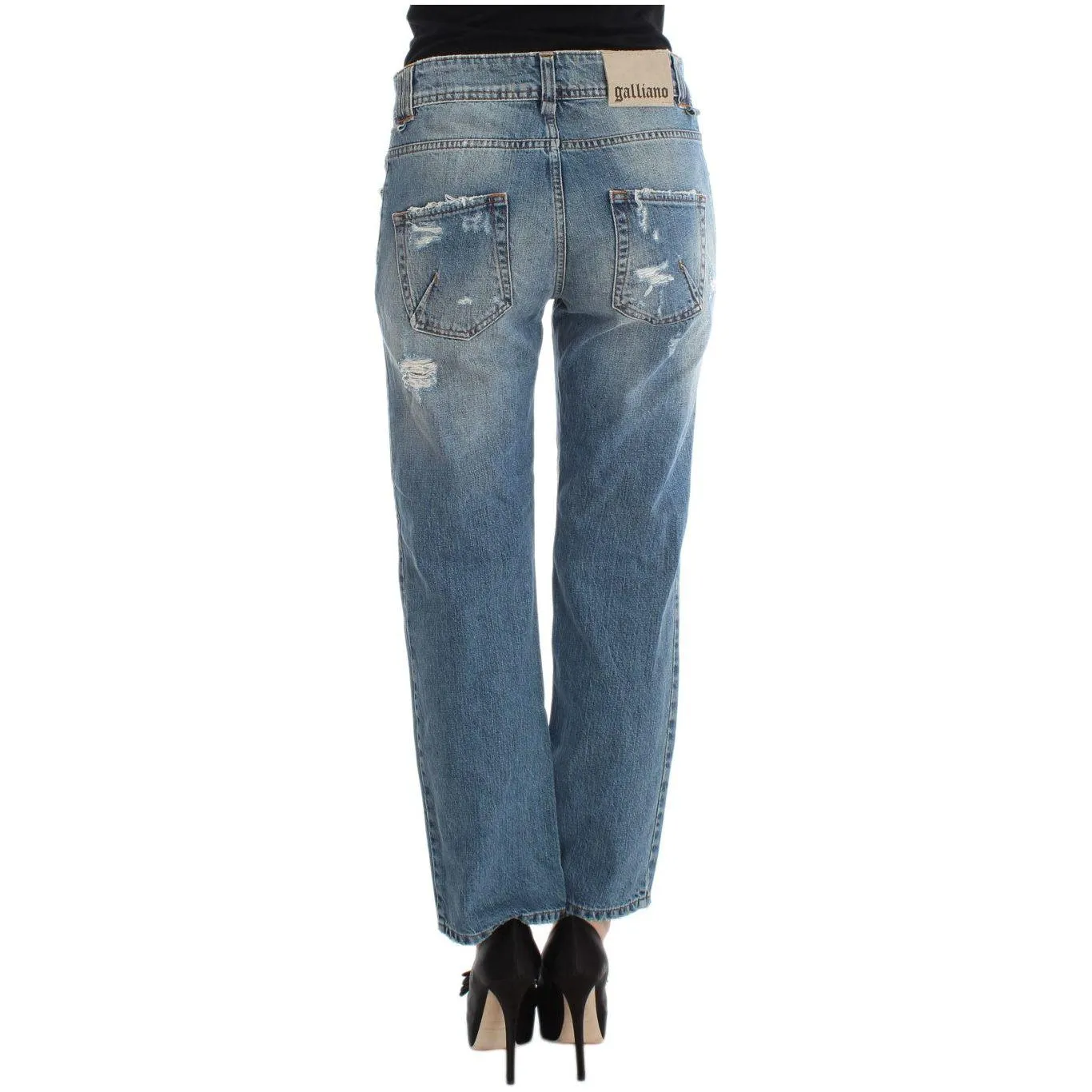 John Galliano Chic Boyfriend Blue Wash Jeans