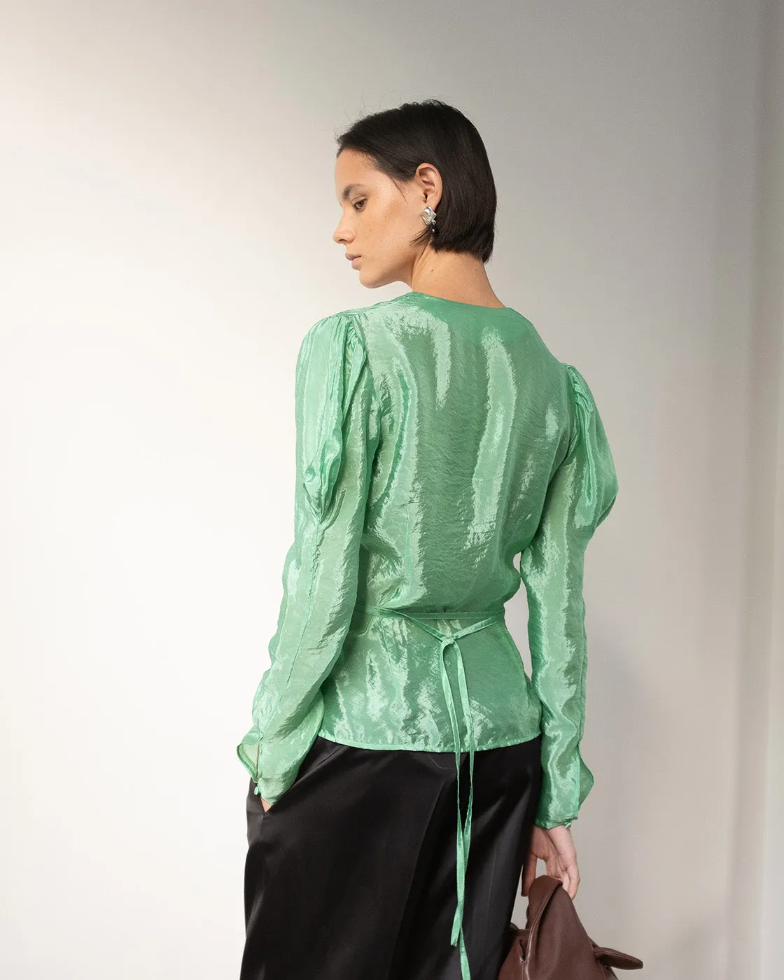 Julie Blouse Viscose Blend Jade