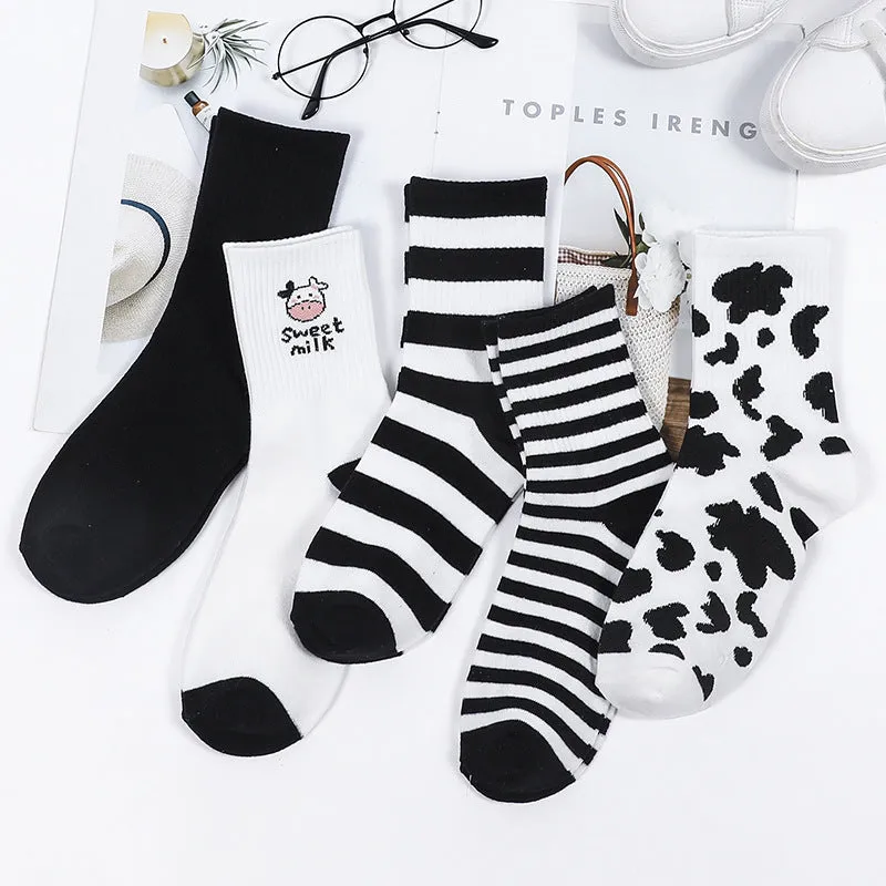 Kawaii  Women Socks | Cartoon | Cat | Dog | Owl Stripe | Avocado Girl | Cotton Socks | 2021 Hot Sale