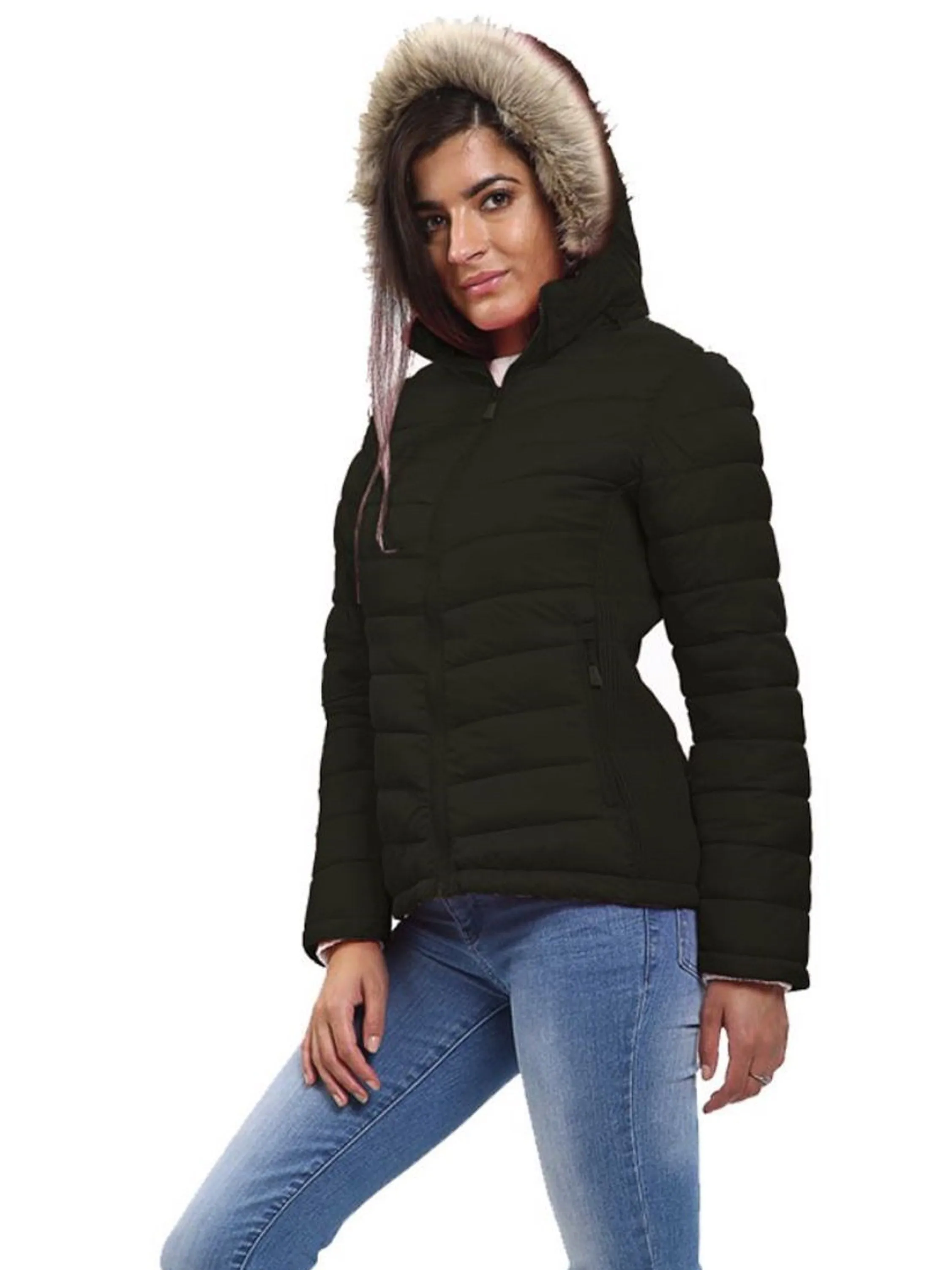 Kruze | Womens Hooded Puffer Jacket