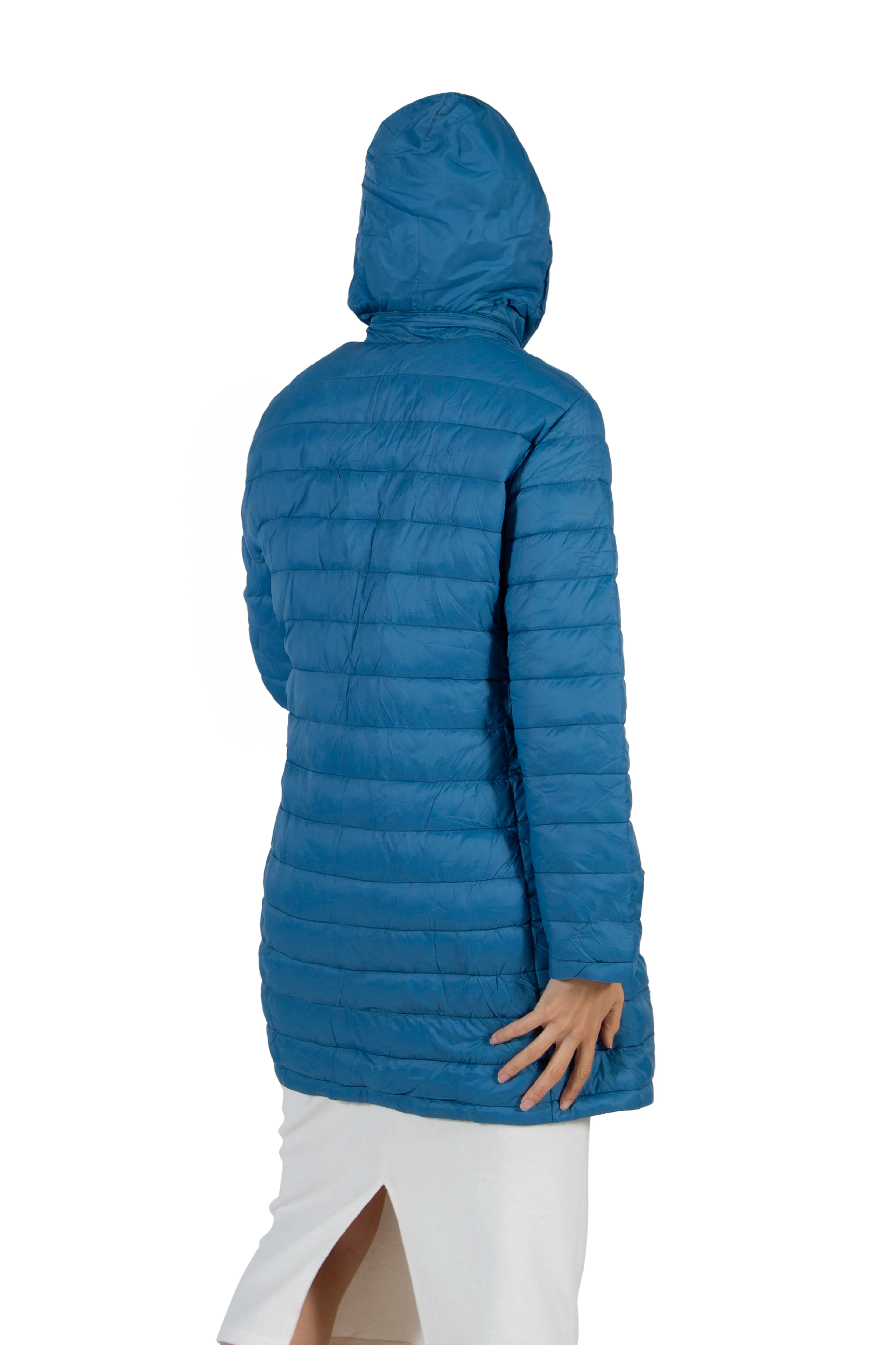 La Cera Lightweight Quilted Puffer Coat