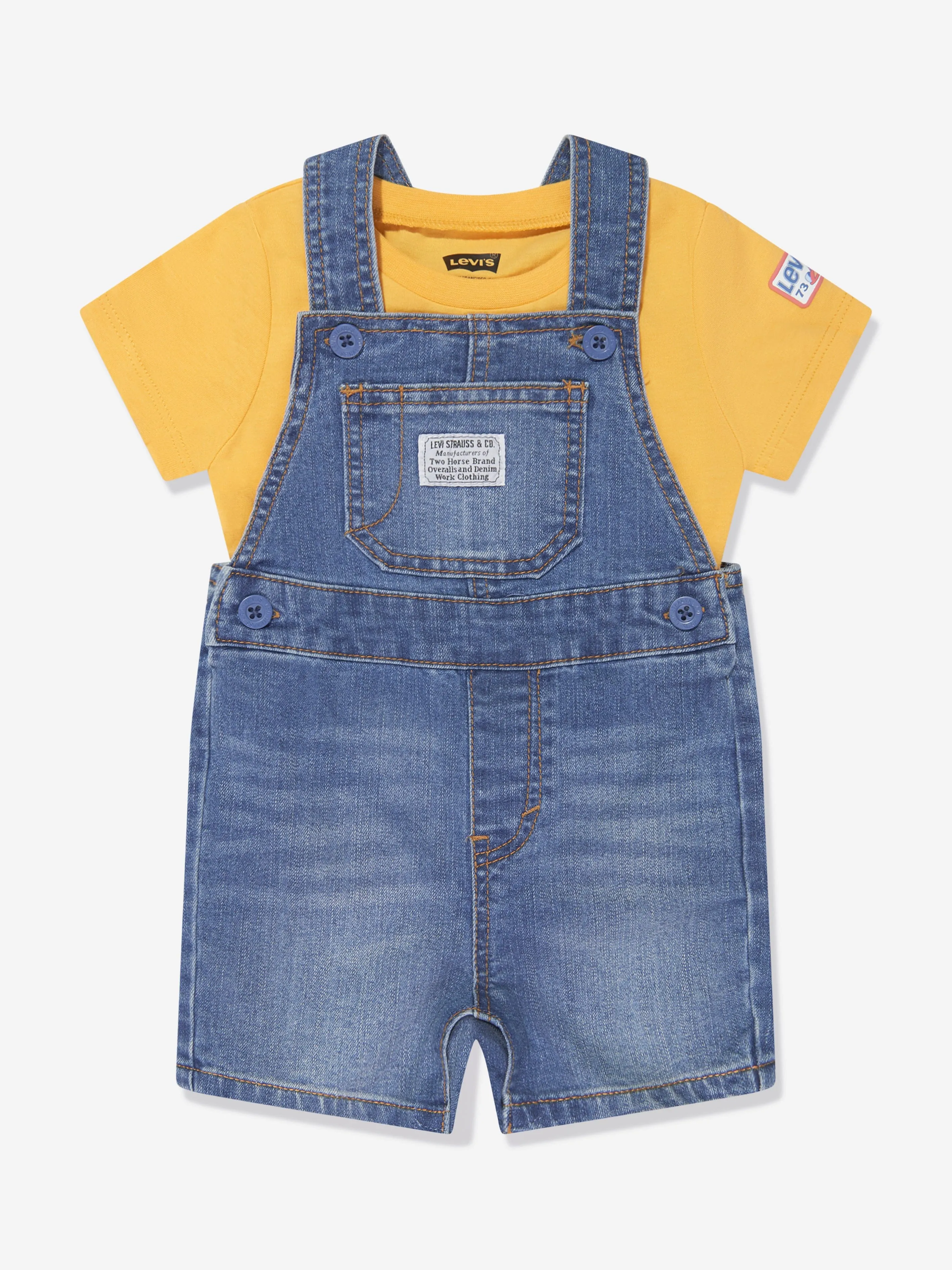 Levi's Baby Boys Racer Shortall Set in Orange