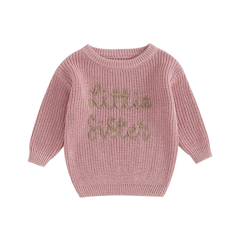 Little Sister Knit Embroidered Sweater