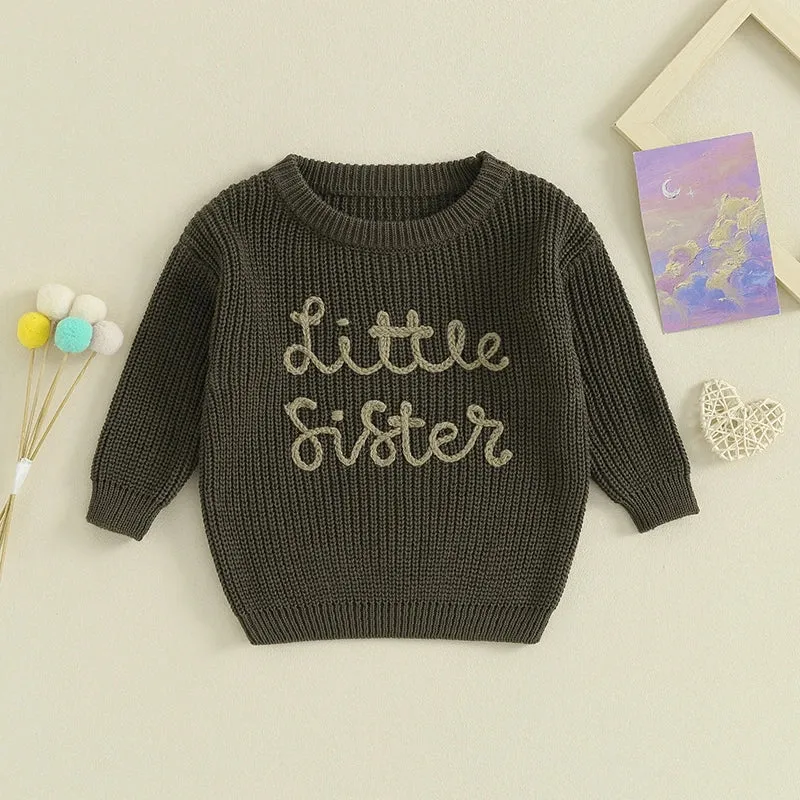 Little Sister Knit Embroidered Sweater