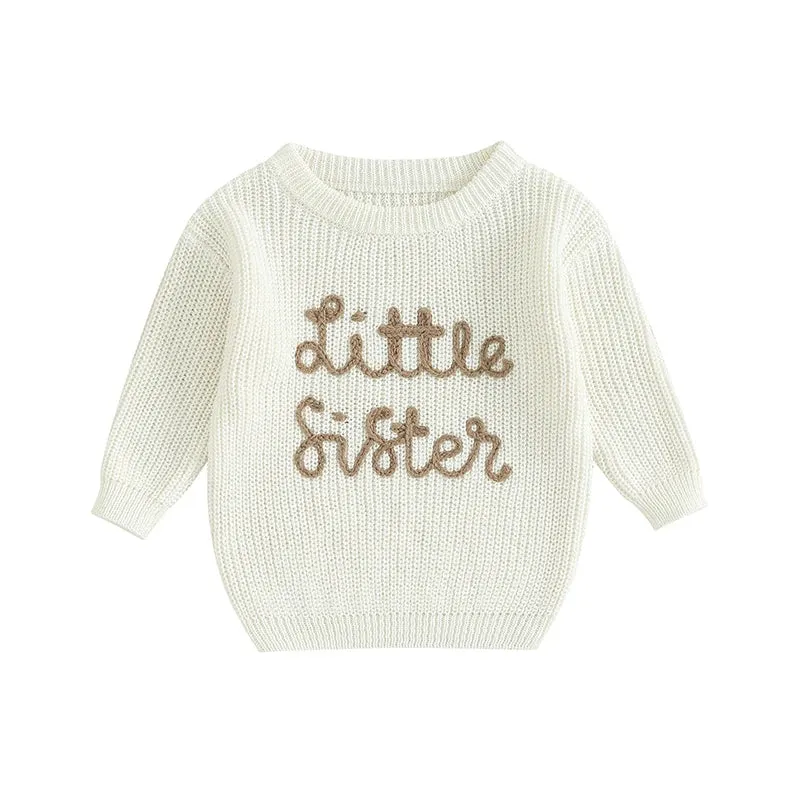 Little Sister Knit Embroidered Sweater