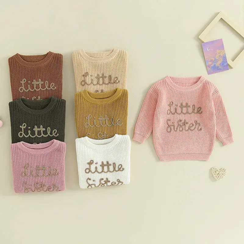 Little Sister Knit Embroidered Sweater