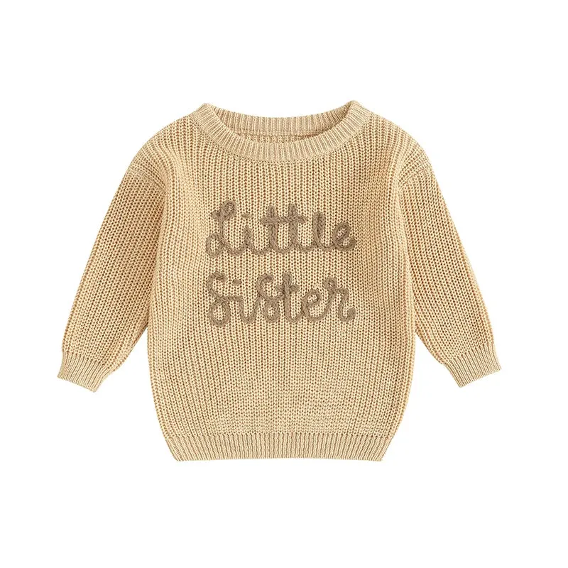 Little Sister Knit Embroidered Sweater