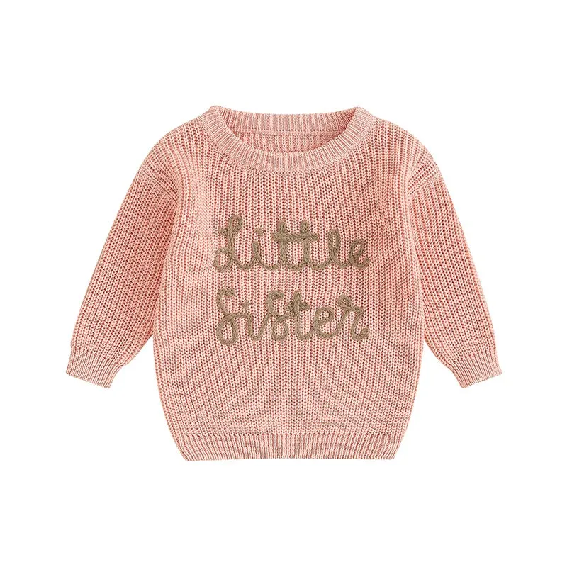 Little Sister Knit Embroidered Sweater