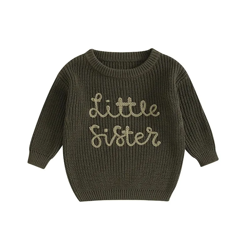 Little Sister Knit Embroidered Sweater