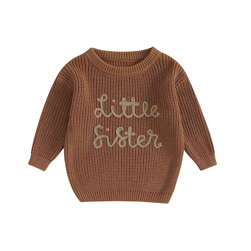 Little Sister Knit Embroidered Sweater