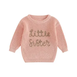 Little Sister Knit Embroidered Sweater