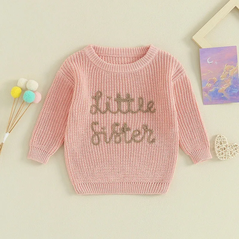 Little Sister Knit Embroidered Sweater