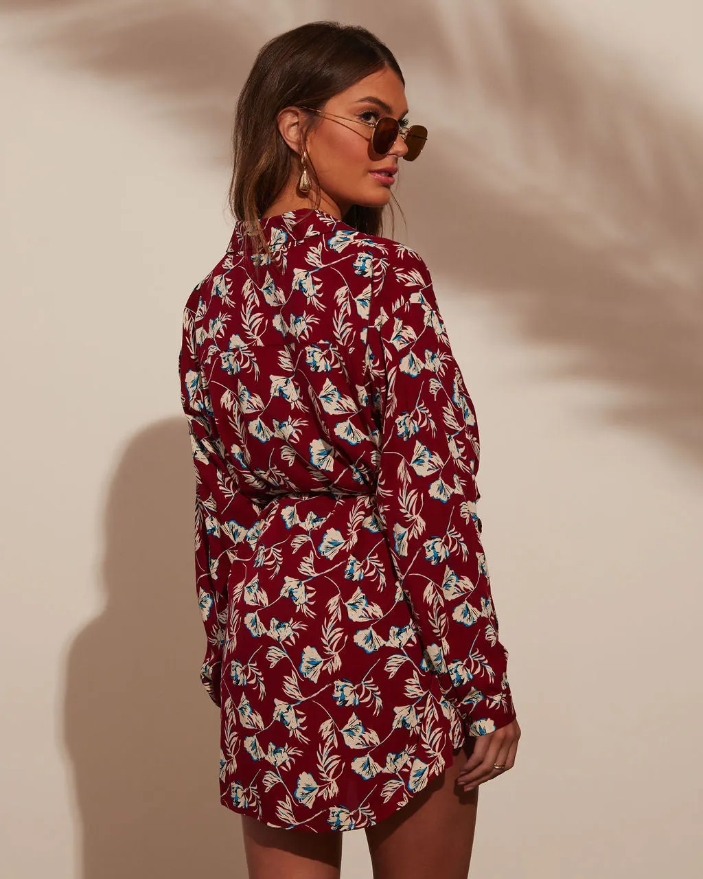 Lorian Floral Waist Tie Romper