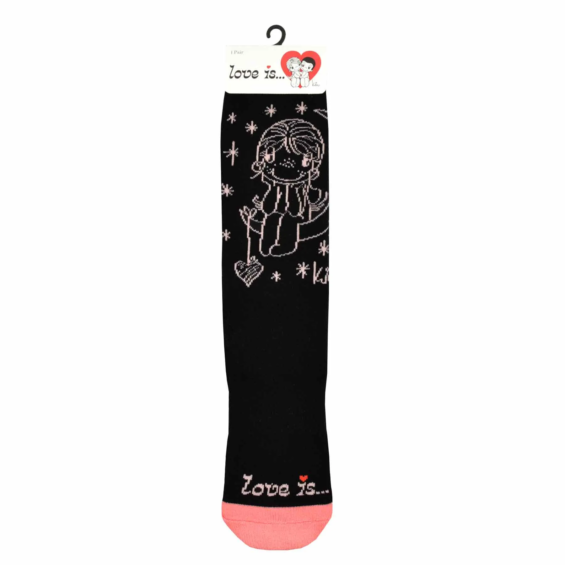 Love Is Under The Moon....Knitted Cotton Crew Socks