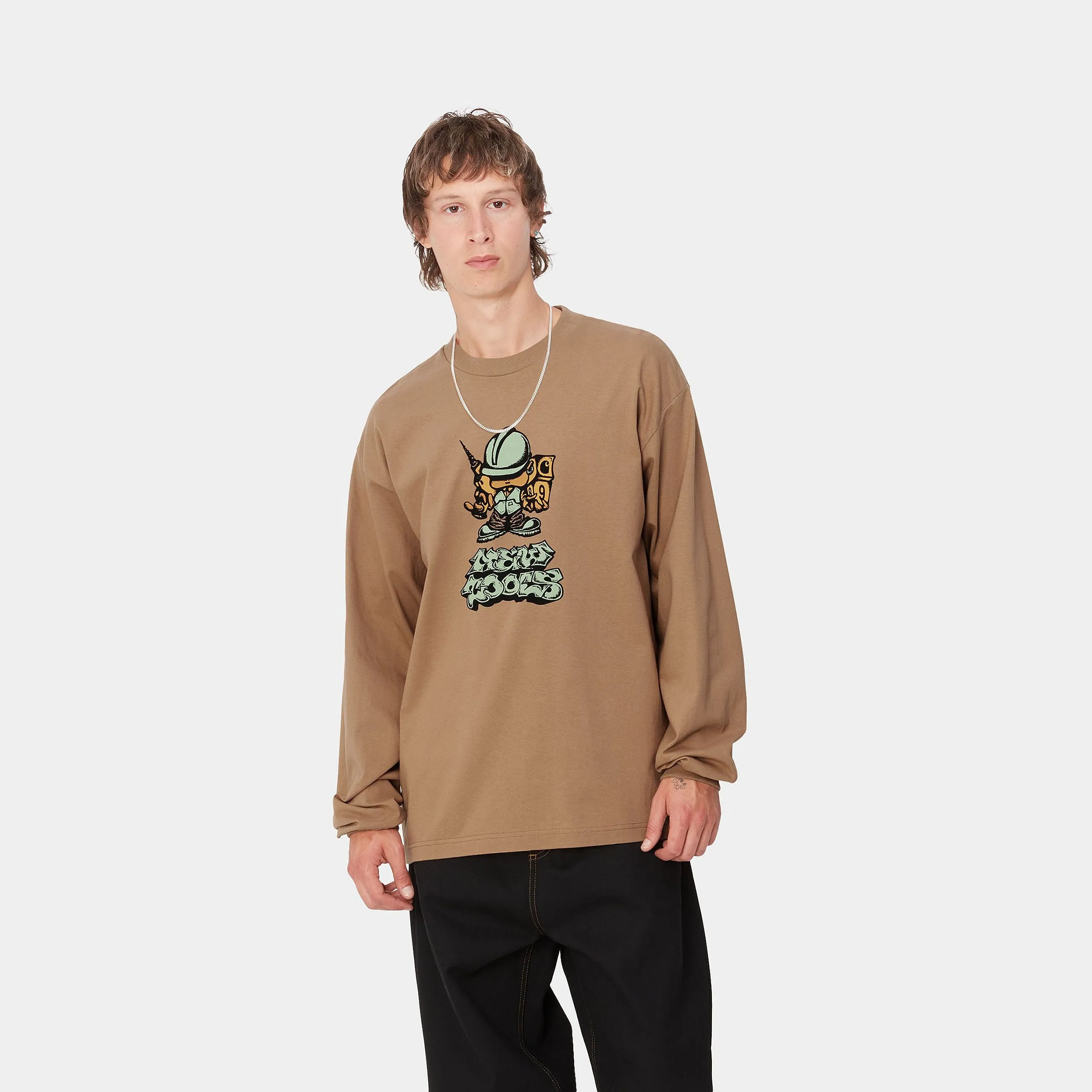 L/S DRILL BOY T-SHIRT PEANUT