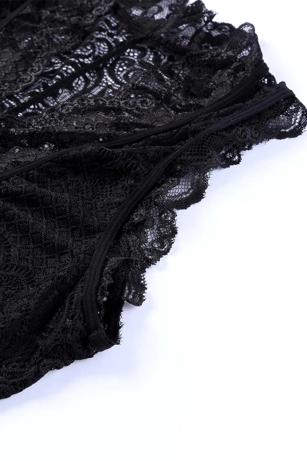 Manhattan Lace Black Bodysuit