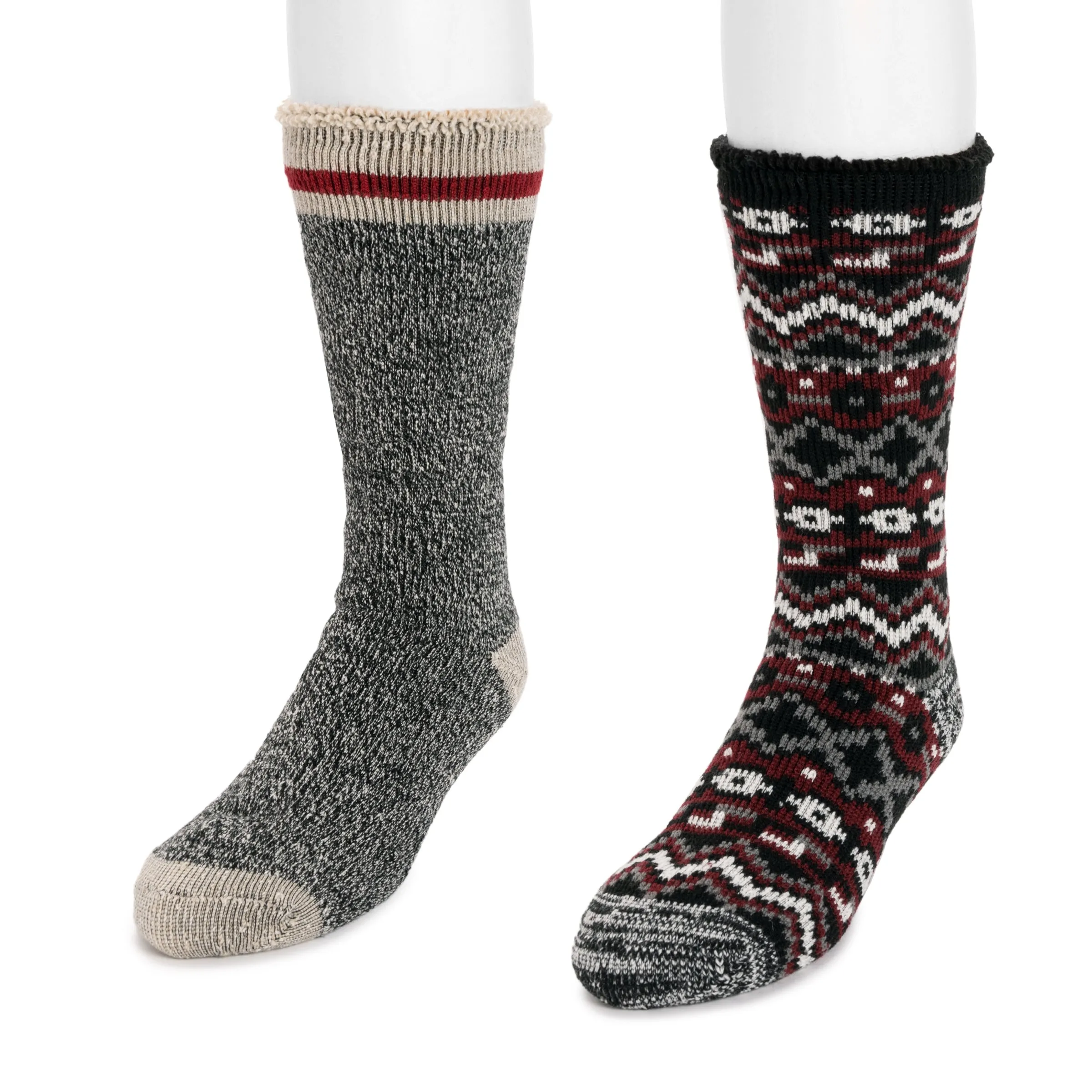 Men's 2 Pair Pack Heat Retainer Crew Socks