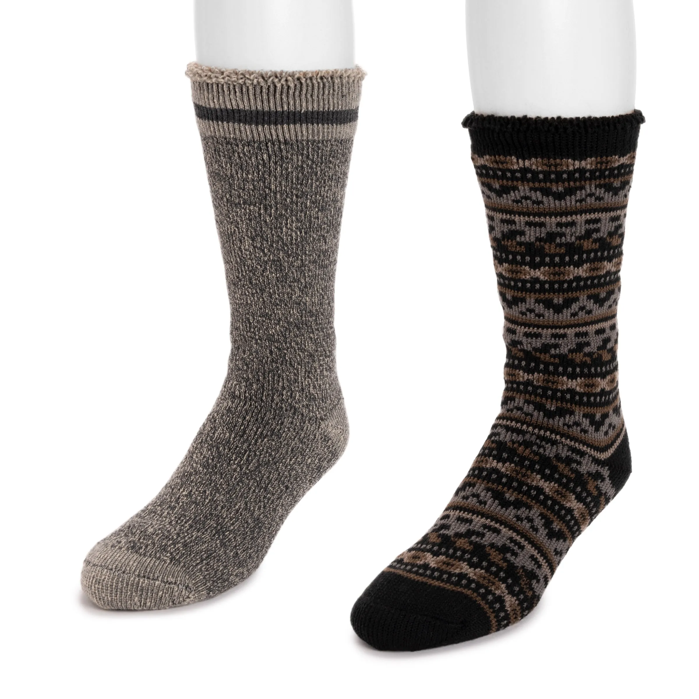 Men's 2 Pair Pack Heat Retainer Crew Socks