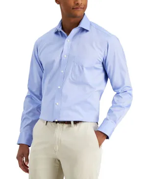 Men's Cotton Regular Fit Spread Collar Dress Shirt , created for Macy's Club Room, light blue