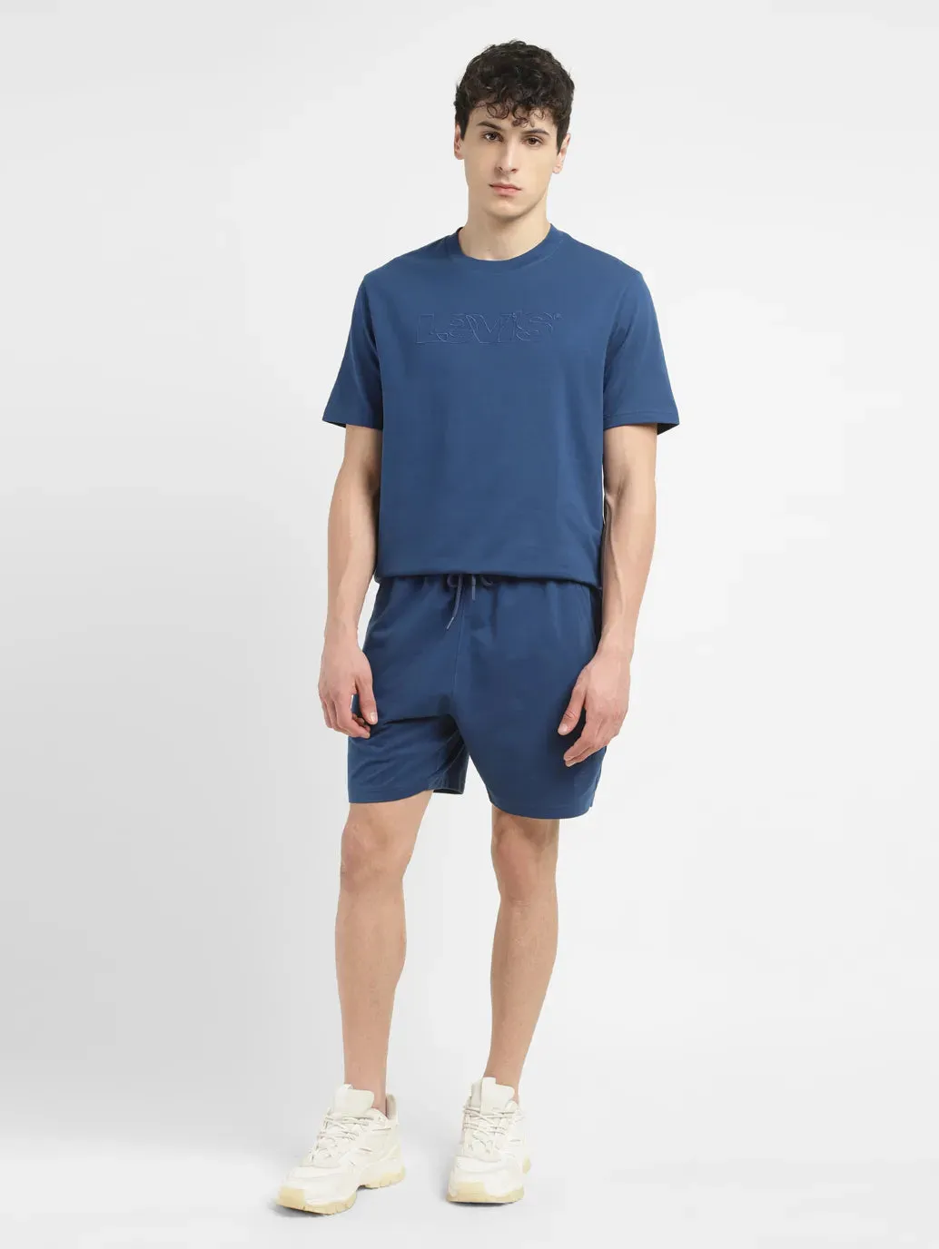 Men's Dark Blue Regular Fit Shorts