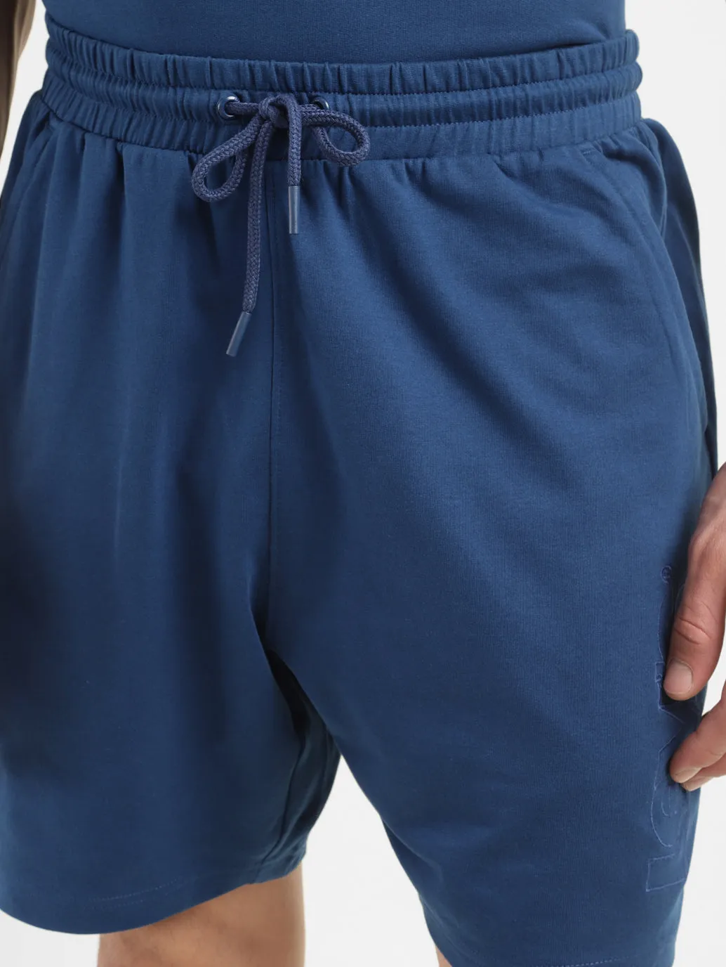 Men's Dark Blue Regular Fit Shorts