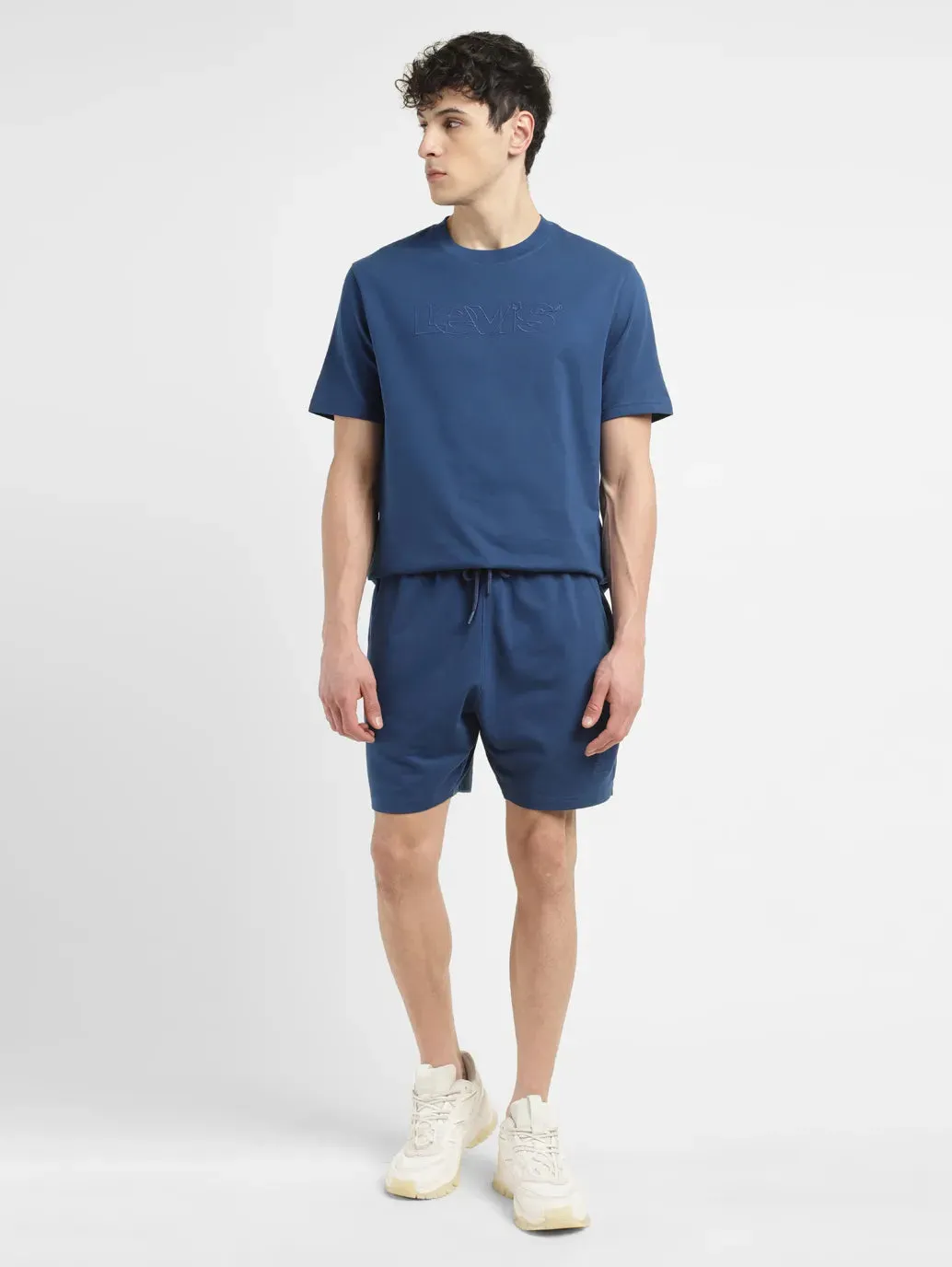 Men's Dark Blue Regular Fit Shorts