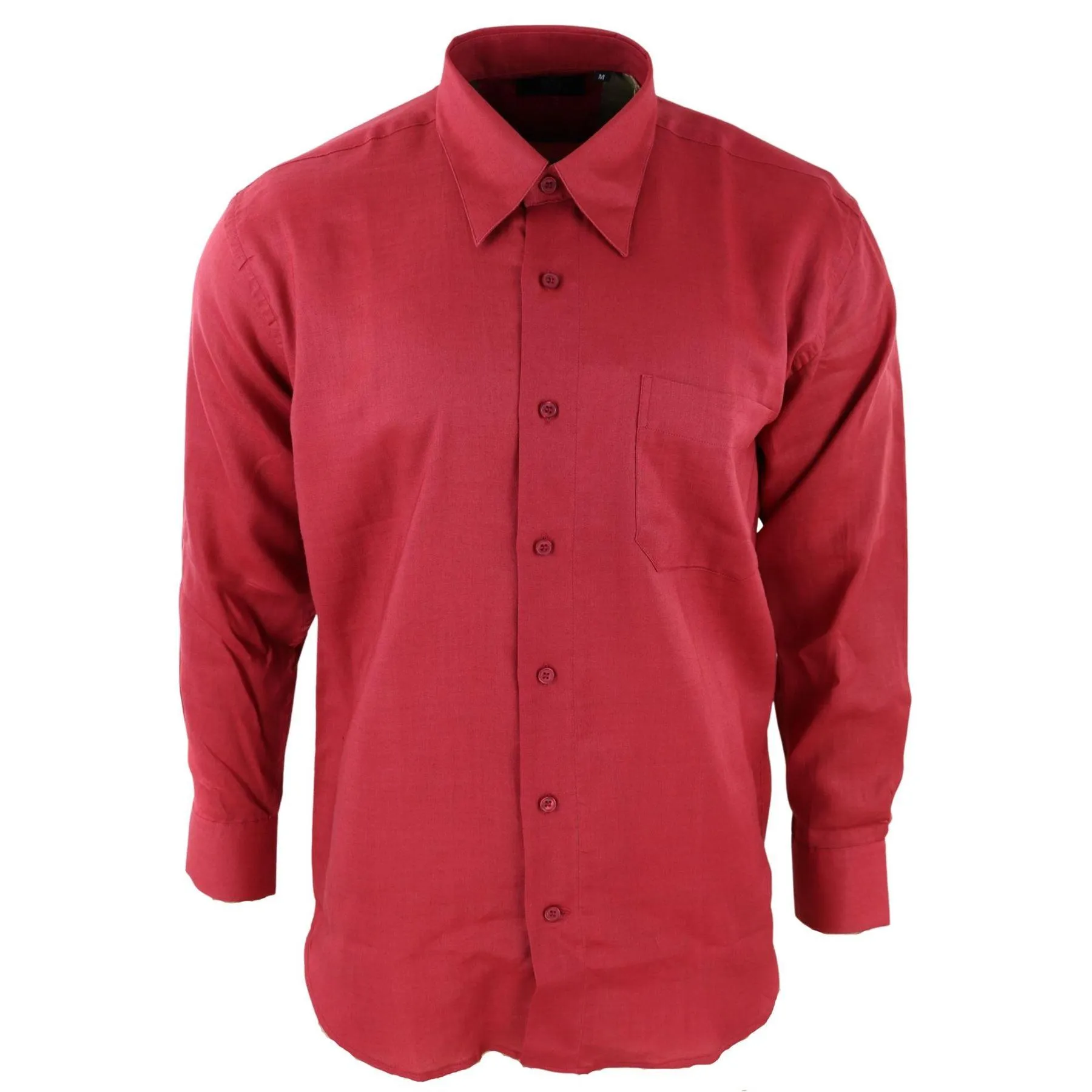 Mens Linen Summer Shirt Breathable Fabric Classic Full Sleeve