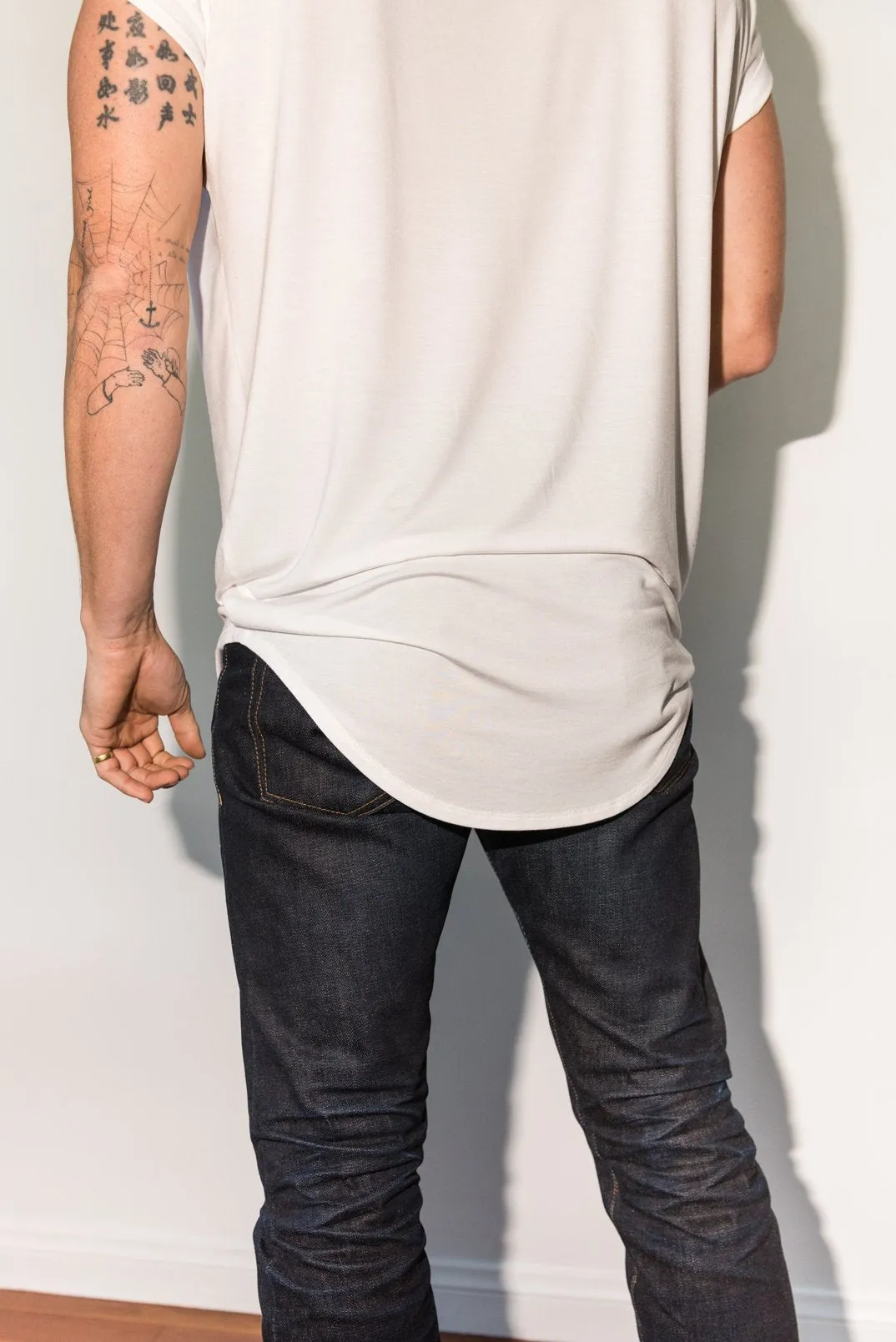 Men's Modal Curved Bottom Crew Tee