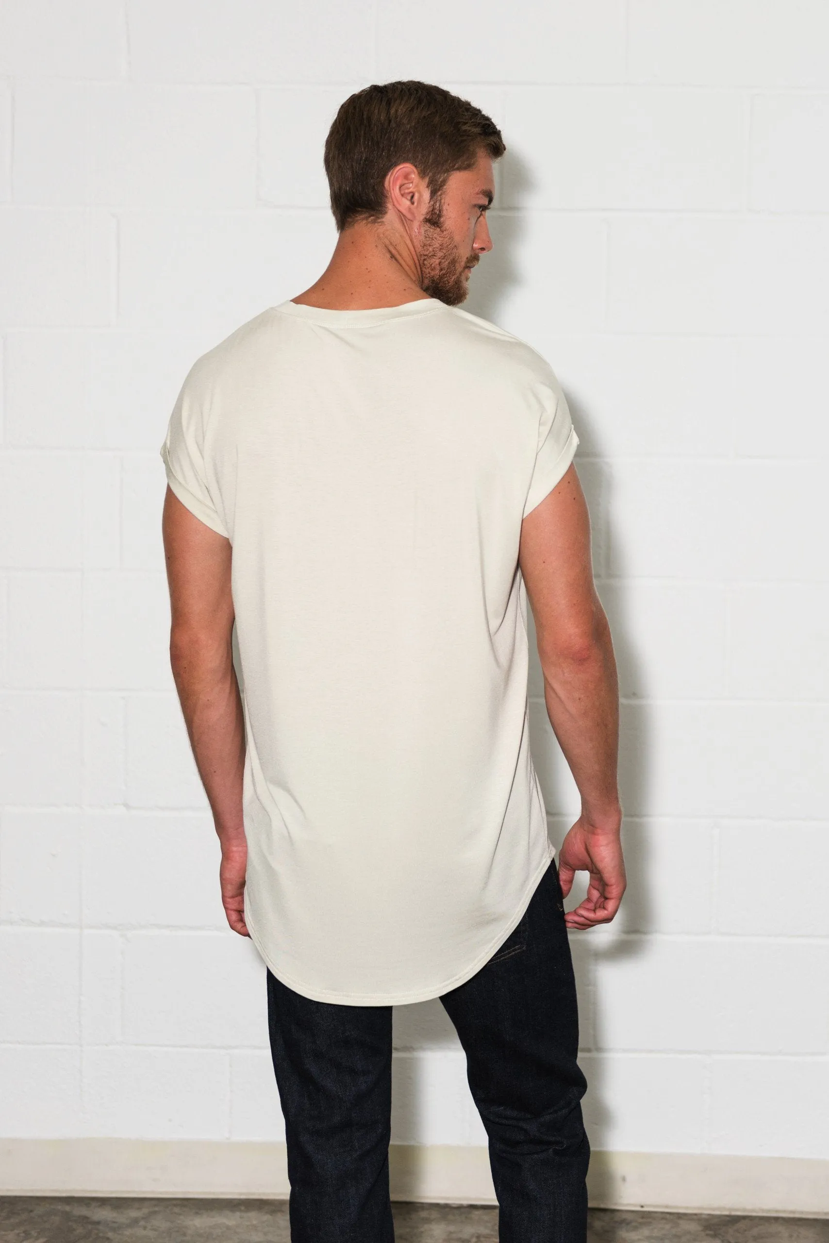 Men's Modal Curved Bottom Crew Tee