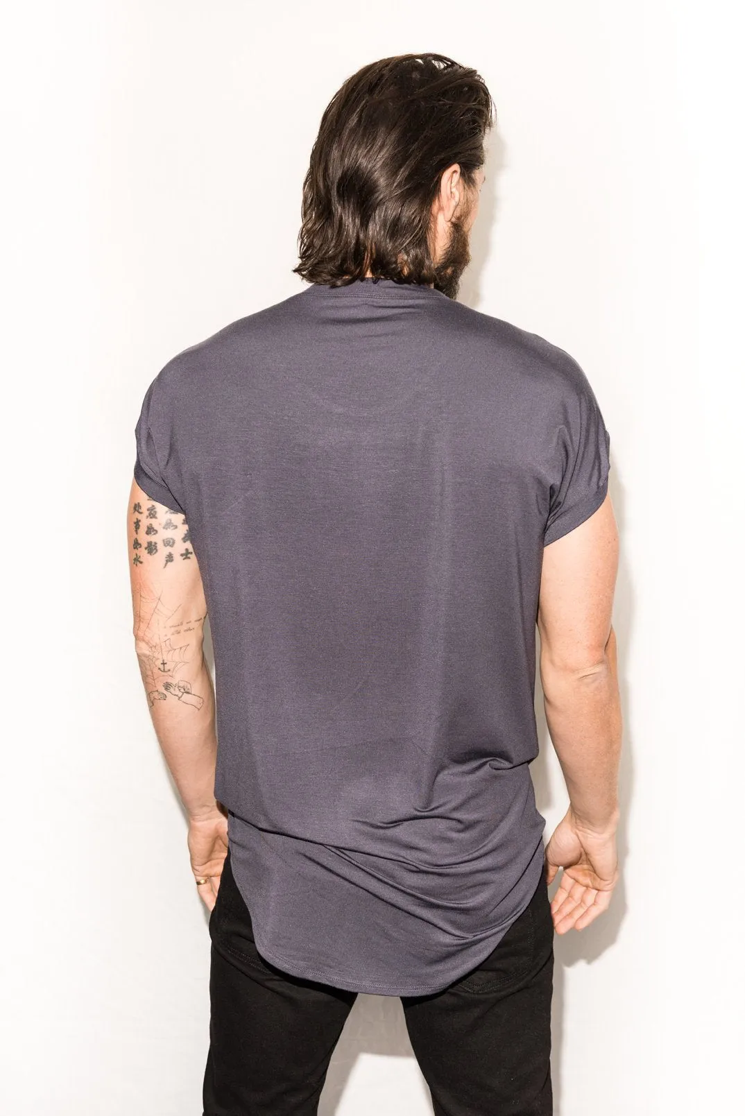 Men's Modal Curved Bottom Crew Tee