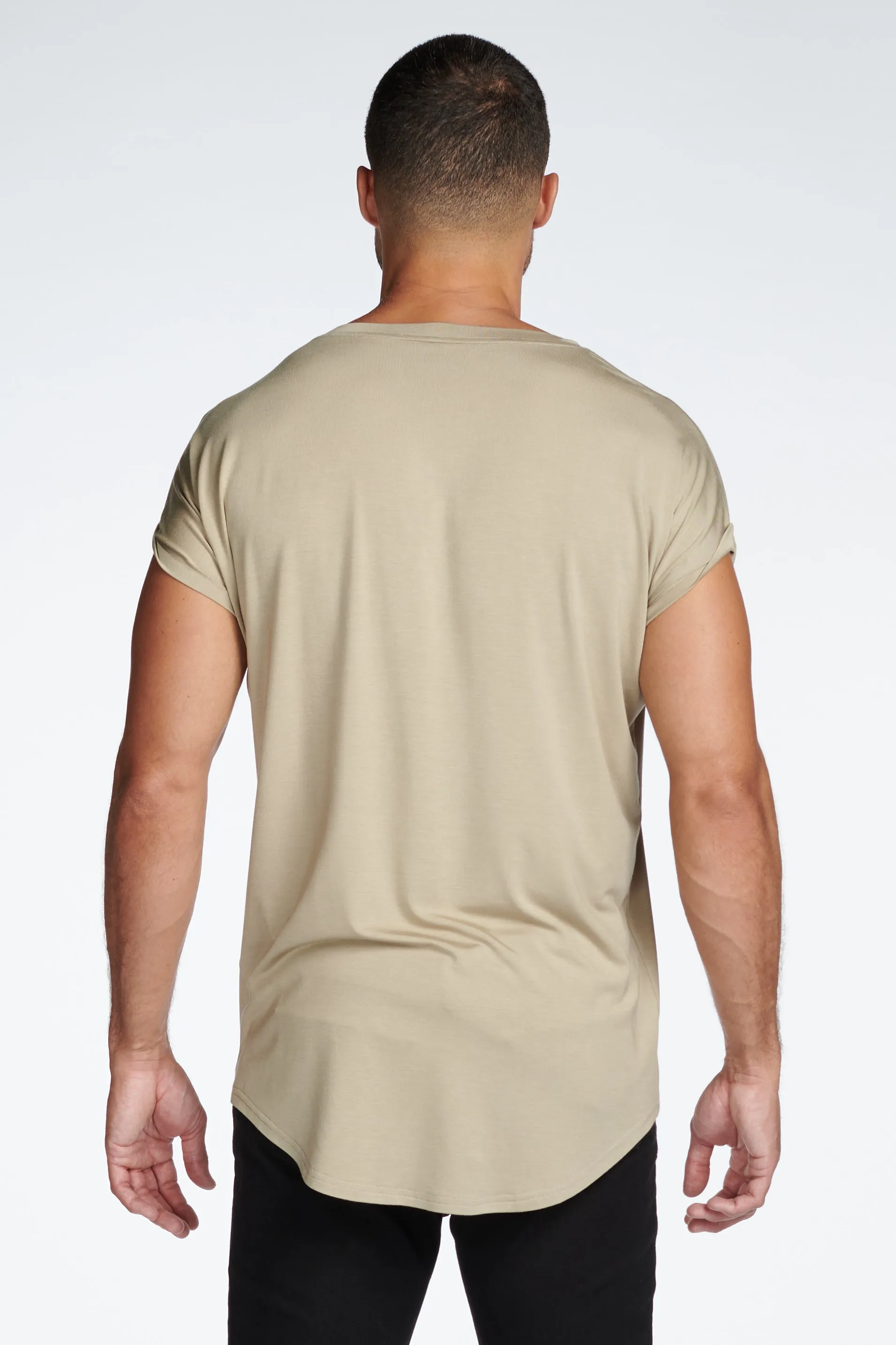 Men's Modal Curved Bottom Crew Tee