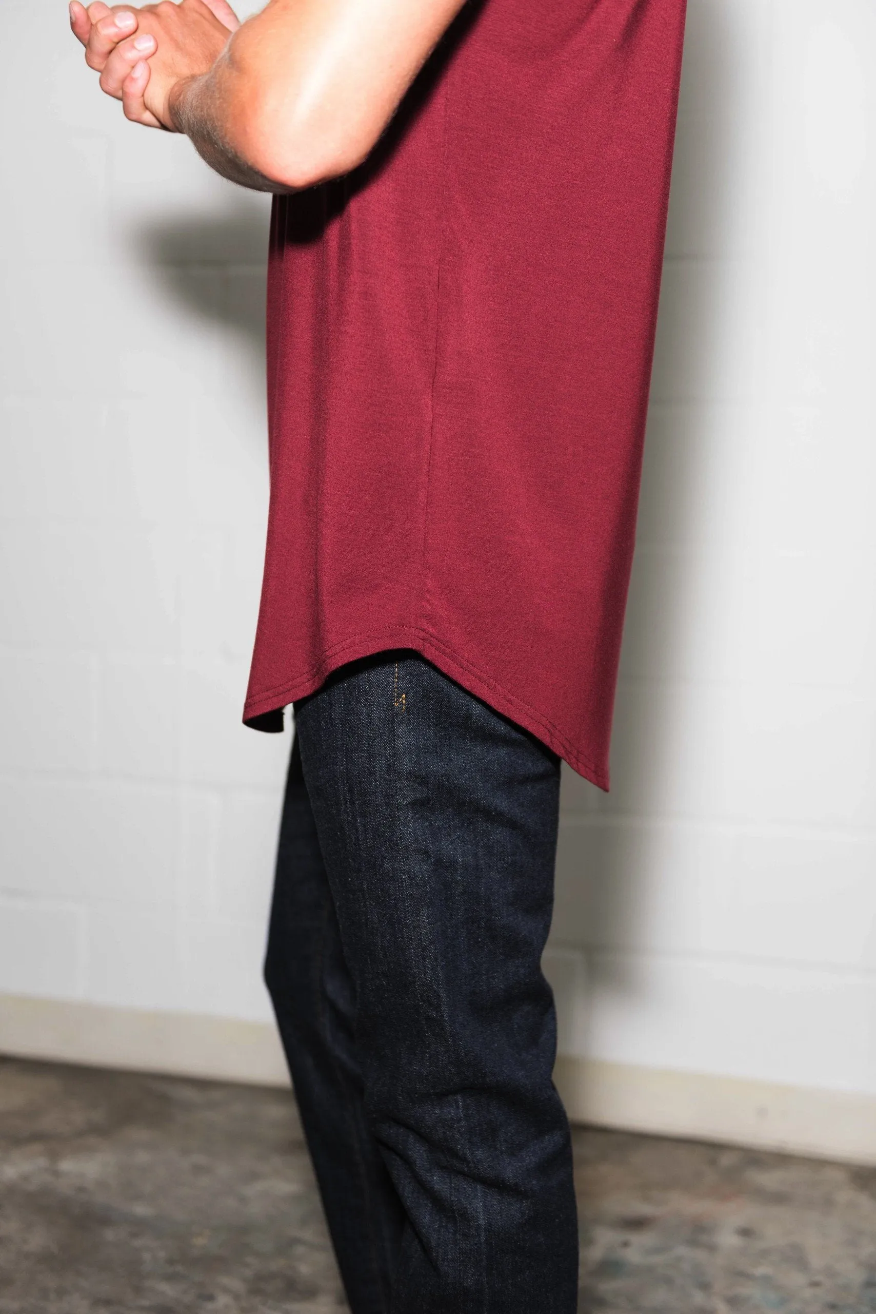 Men's Modal Curved Bottom Crew Tee