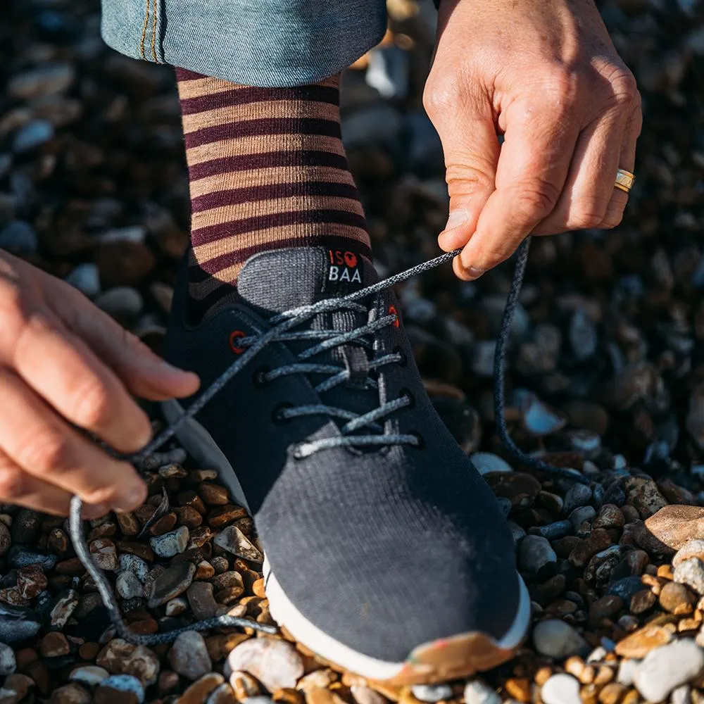 Merino Blend Everyday Socks (3 Pack - Wine/Red)