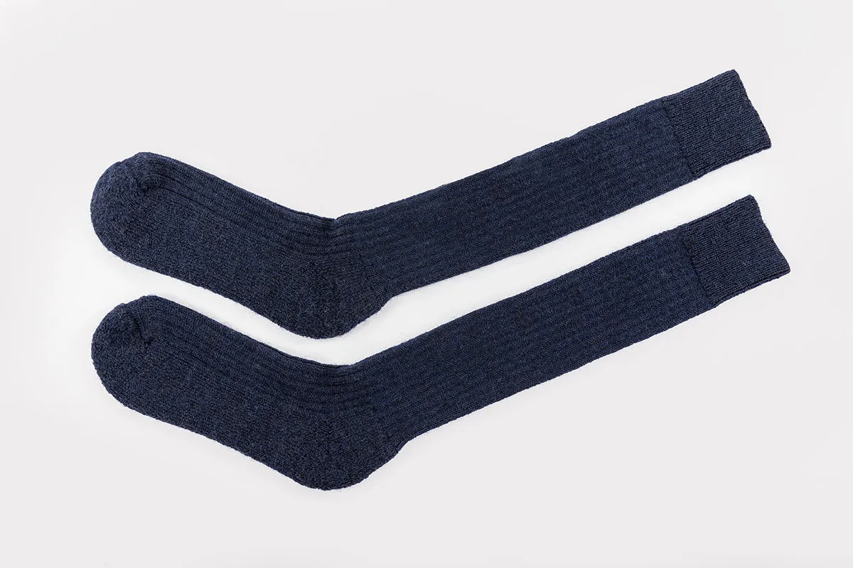 Navy Wool Knee Highs