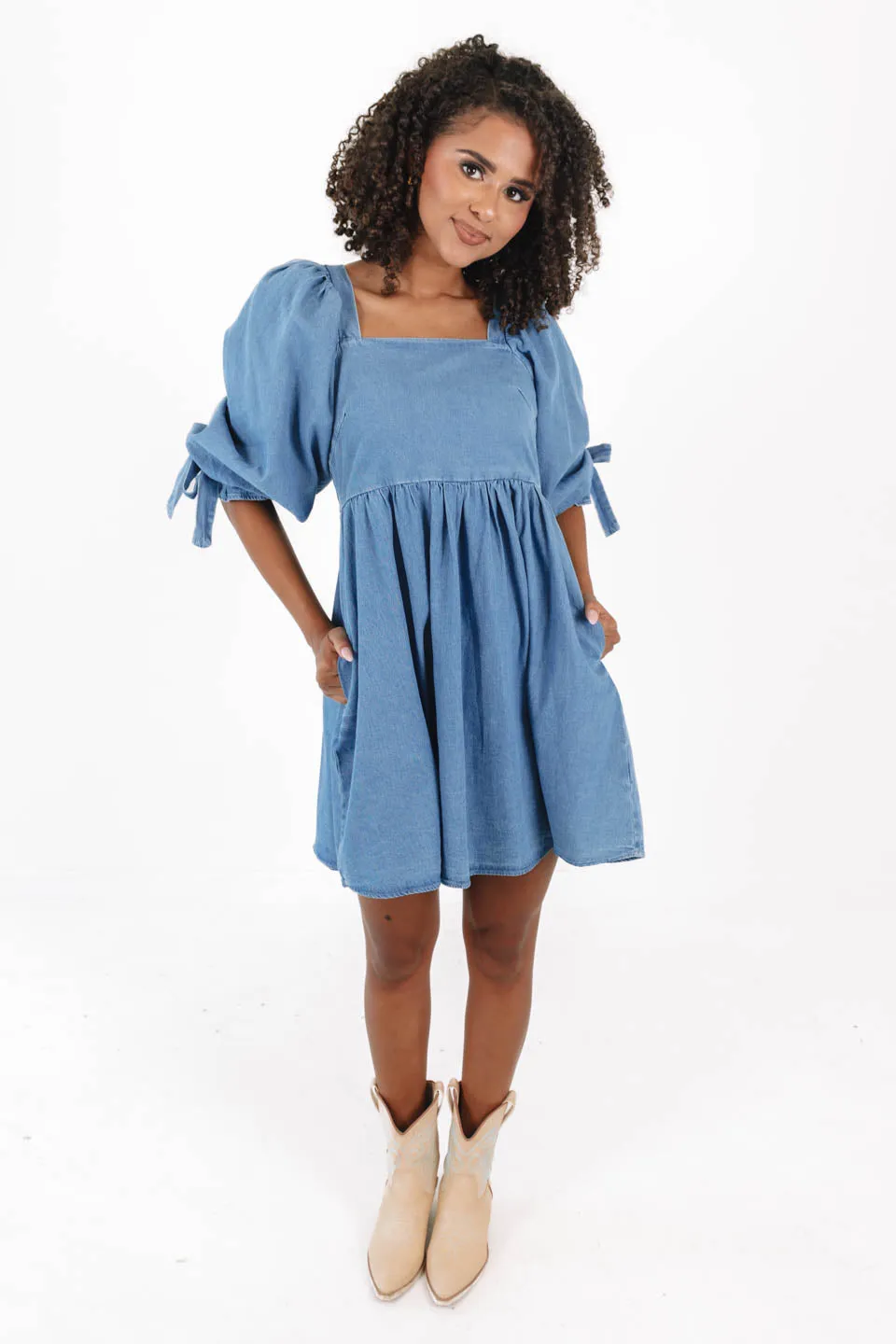 Neon Moon Dress - Denim