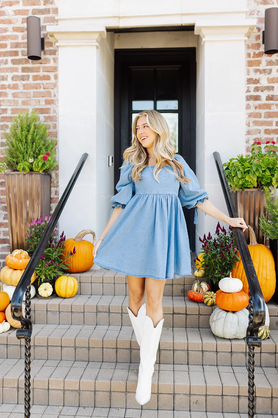 Neon Moon Dress - Denim