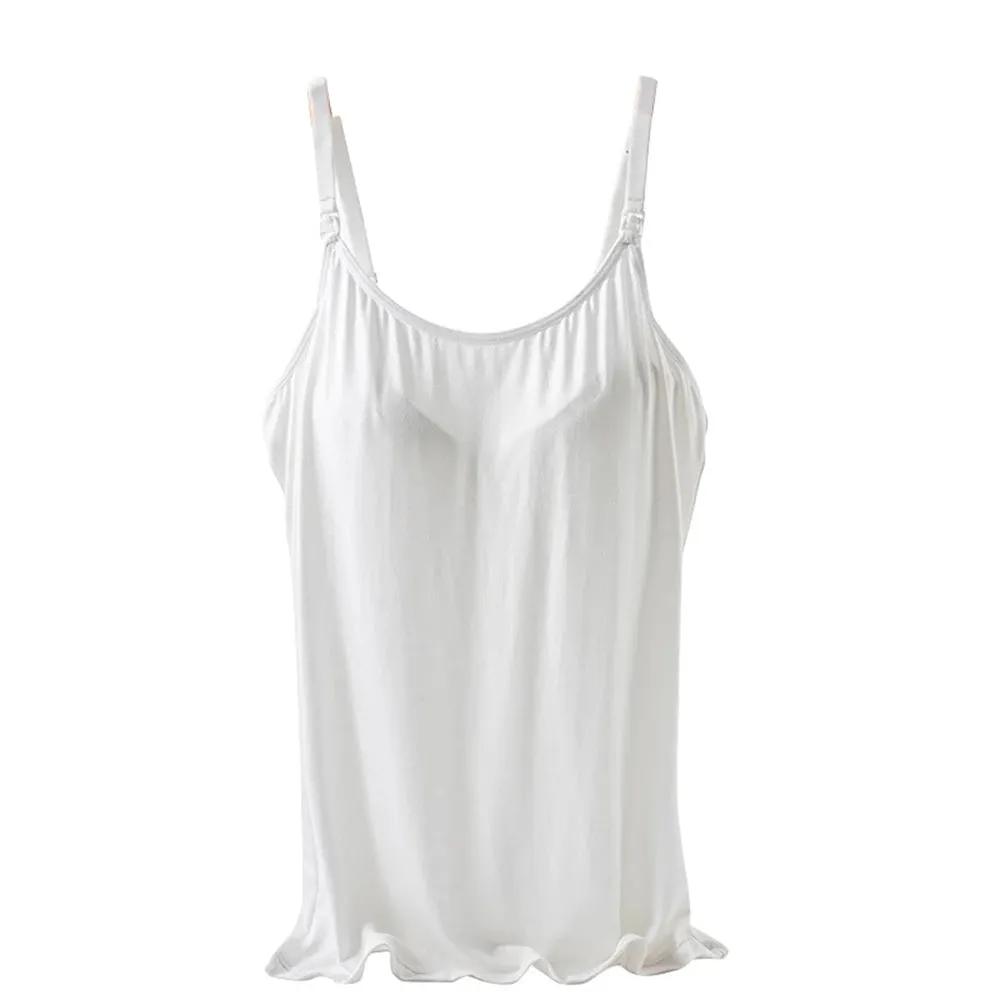 Nursing Tank Tops for Breastfeeding, Pregnancy Must Haves Maternity Camisoles with Built in Bra