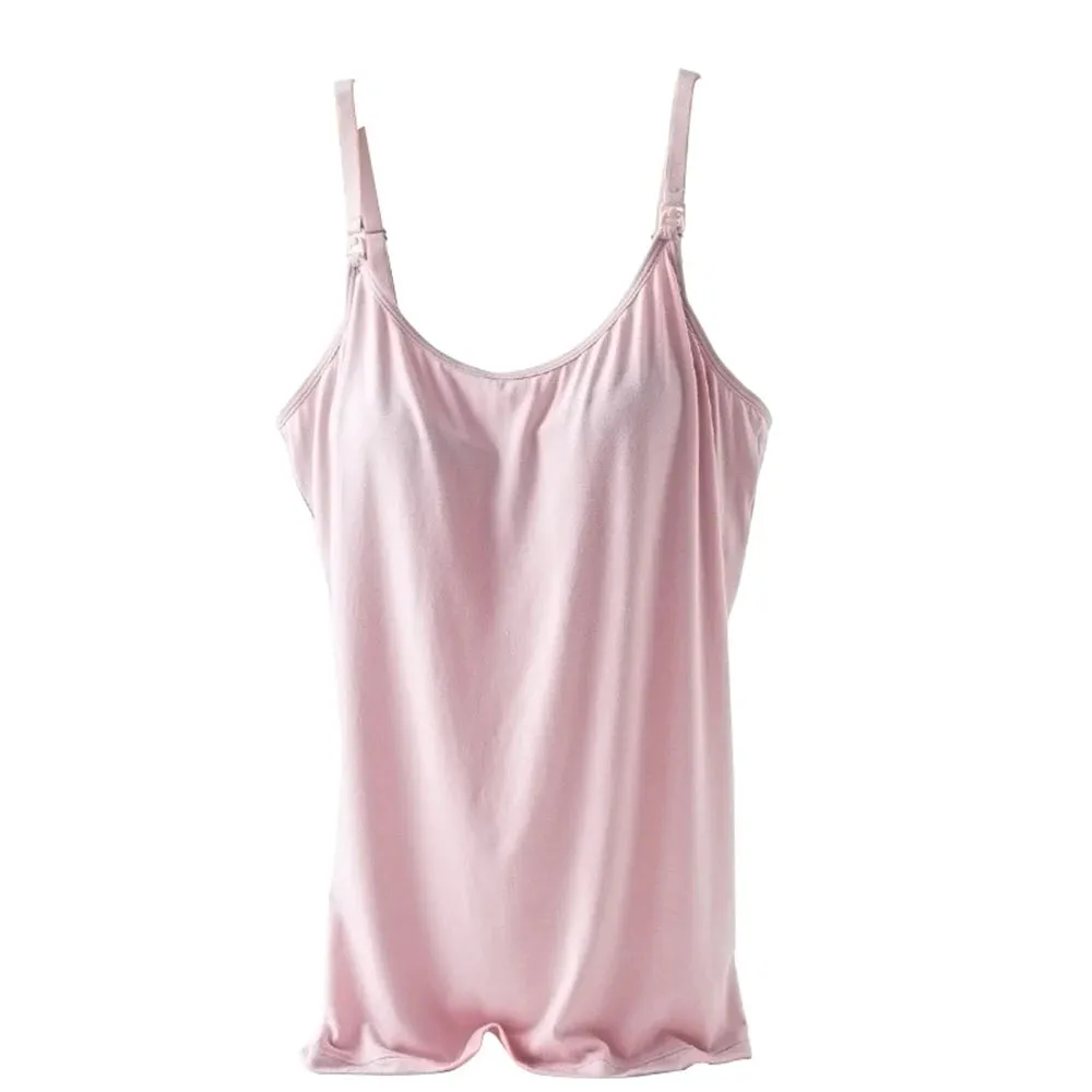 Nursing Tank Tops for Breastfeeding, Pregnancy Must Haves Maternity Camisoles with Built in Bra