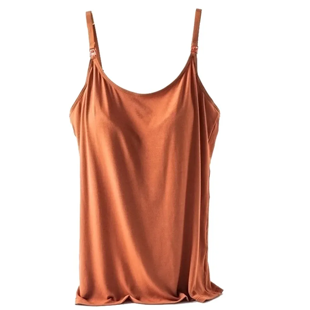 Nursing Tank Tops for Breastfeeding, Pregnancy Must Haves Maternity Camisoles with Built in Bra