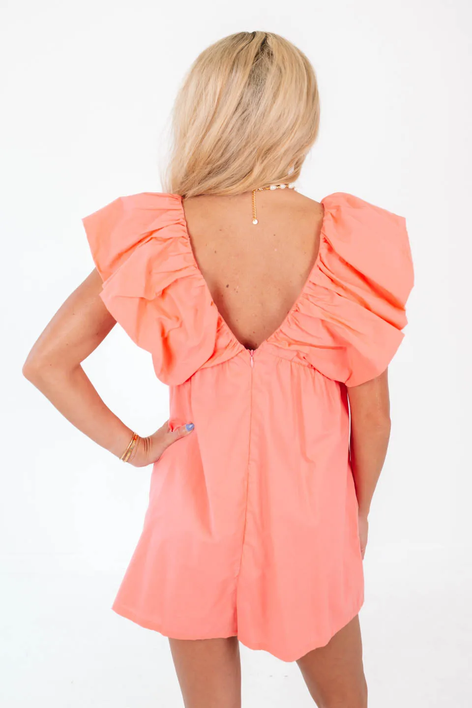 Paradise Perfection Romper - Peach