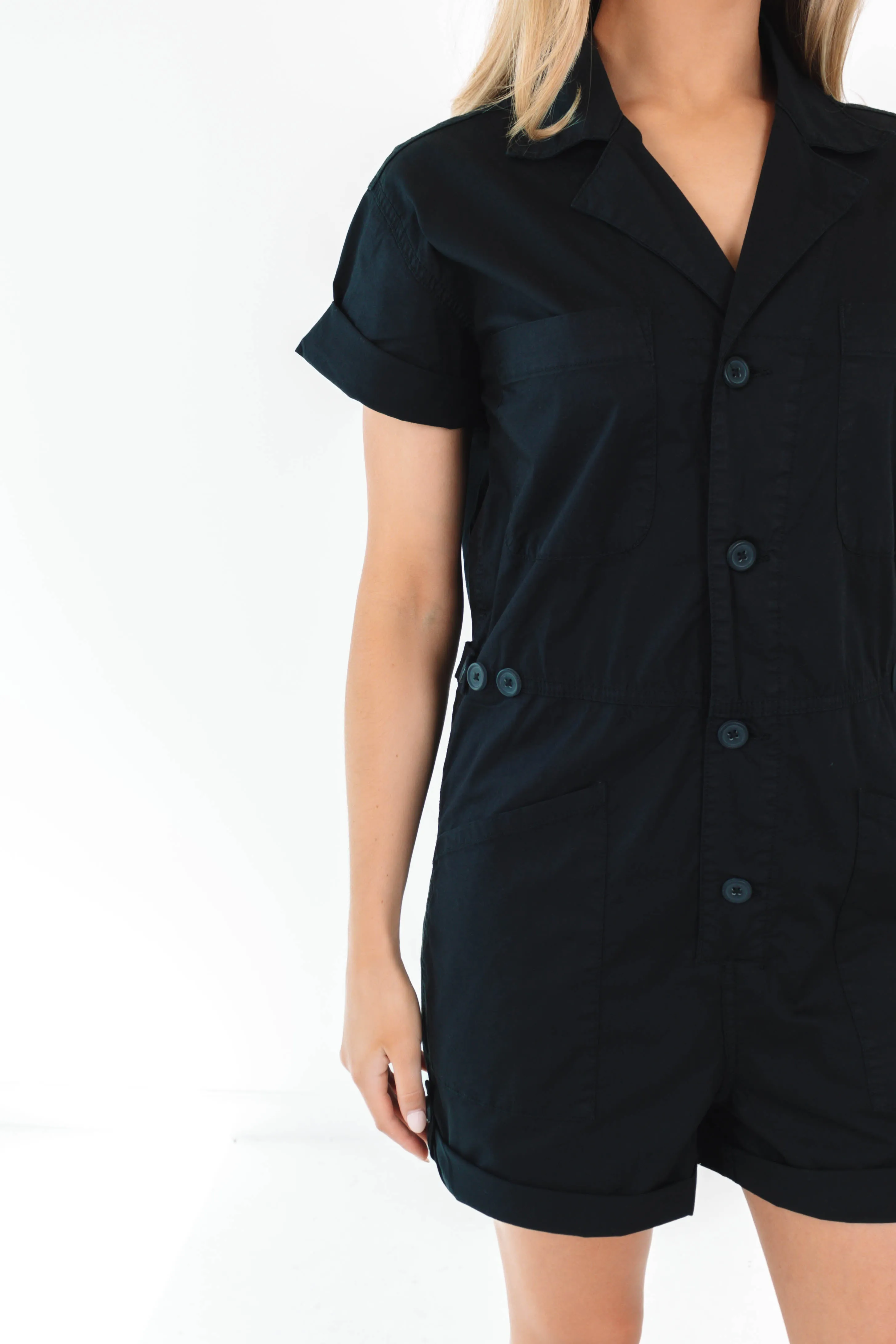 Pistola Parker Utility Romper - Fade To Black