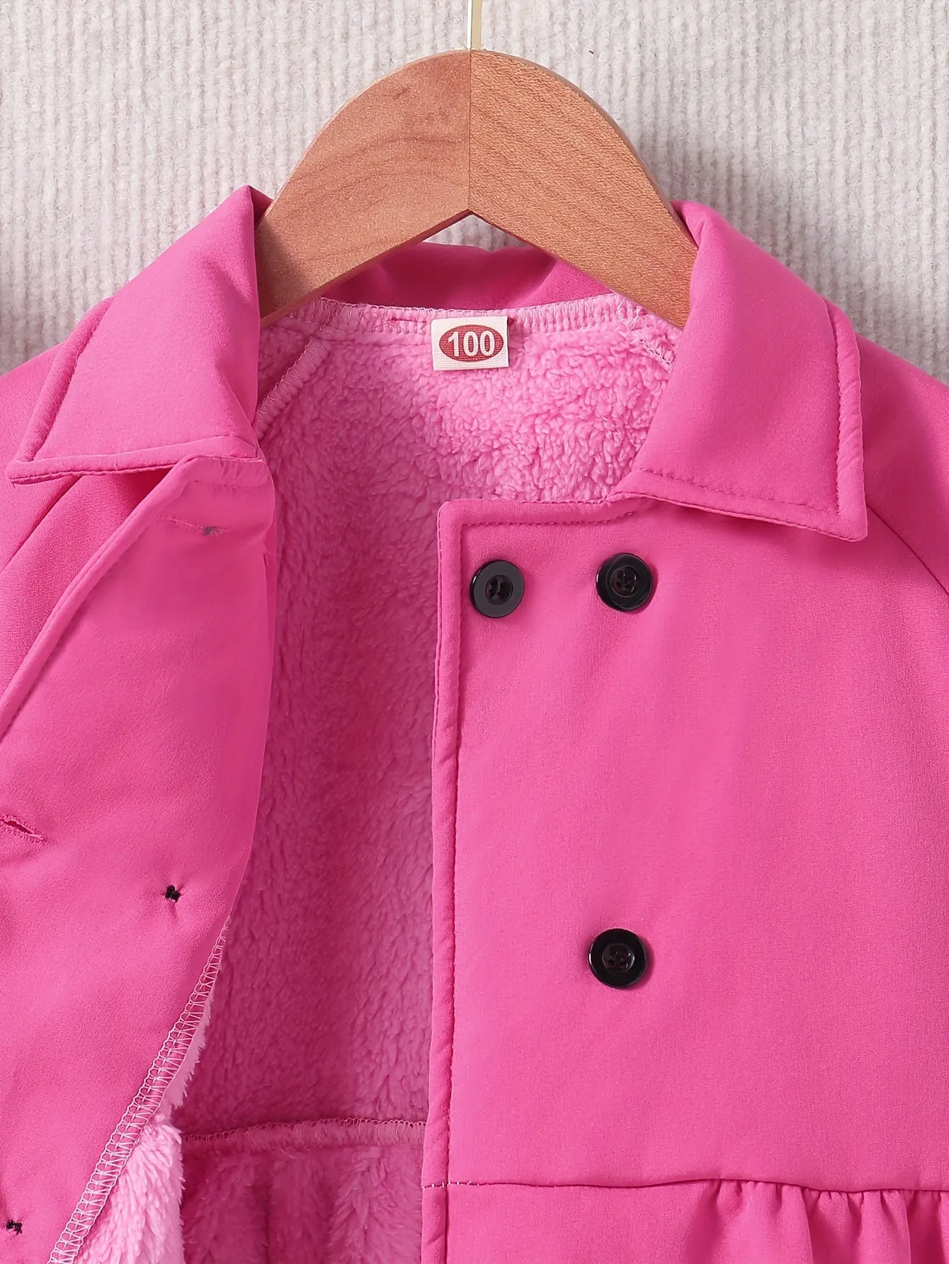 Plush-Lined Toddler Girls' Winter Jacket - Warm, Stylish, Water-Resistant"