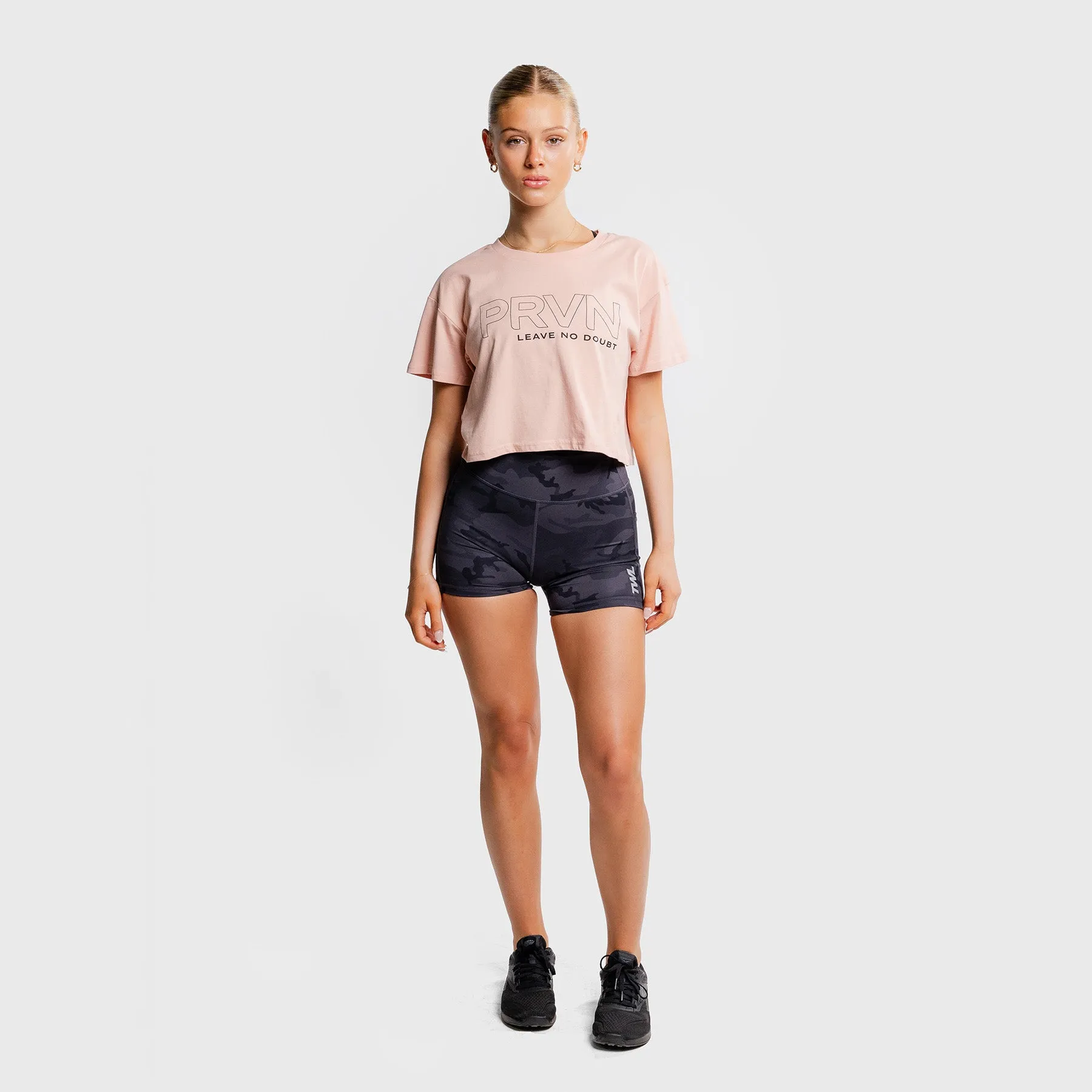 PRVN - LND CROP - PALE PINK/ BLACK