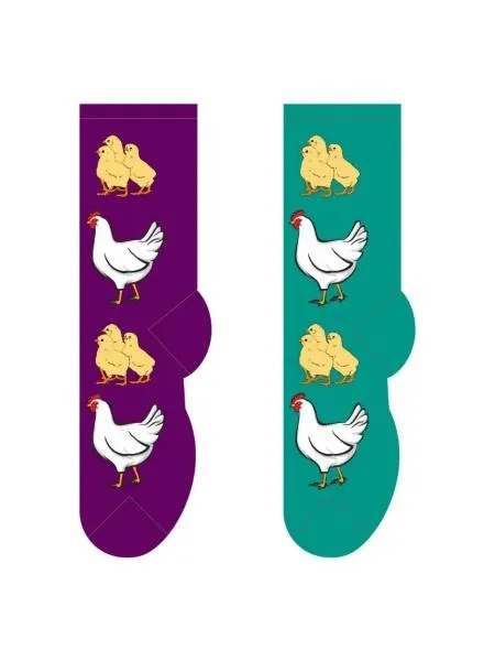 PURPLE CHICKS AND CHICKEN SOCKS