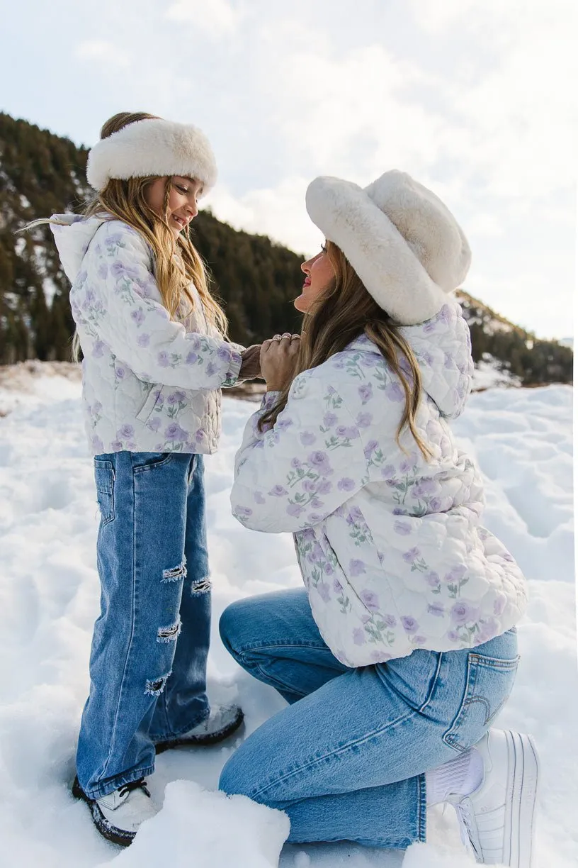 Quilted Jacket in Lavender Floral - FINAL SALE