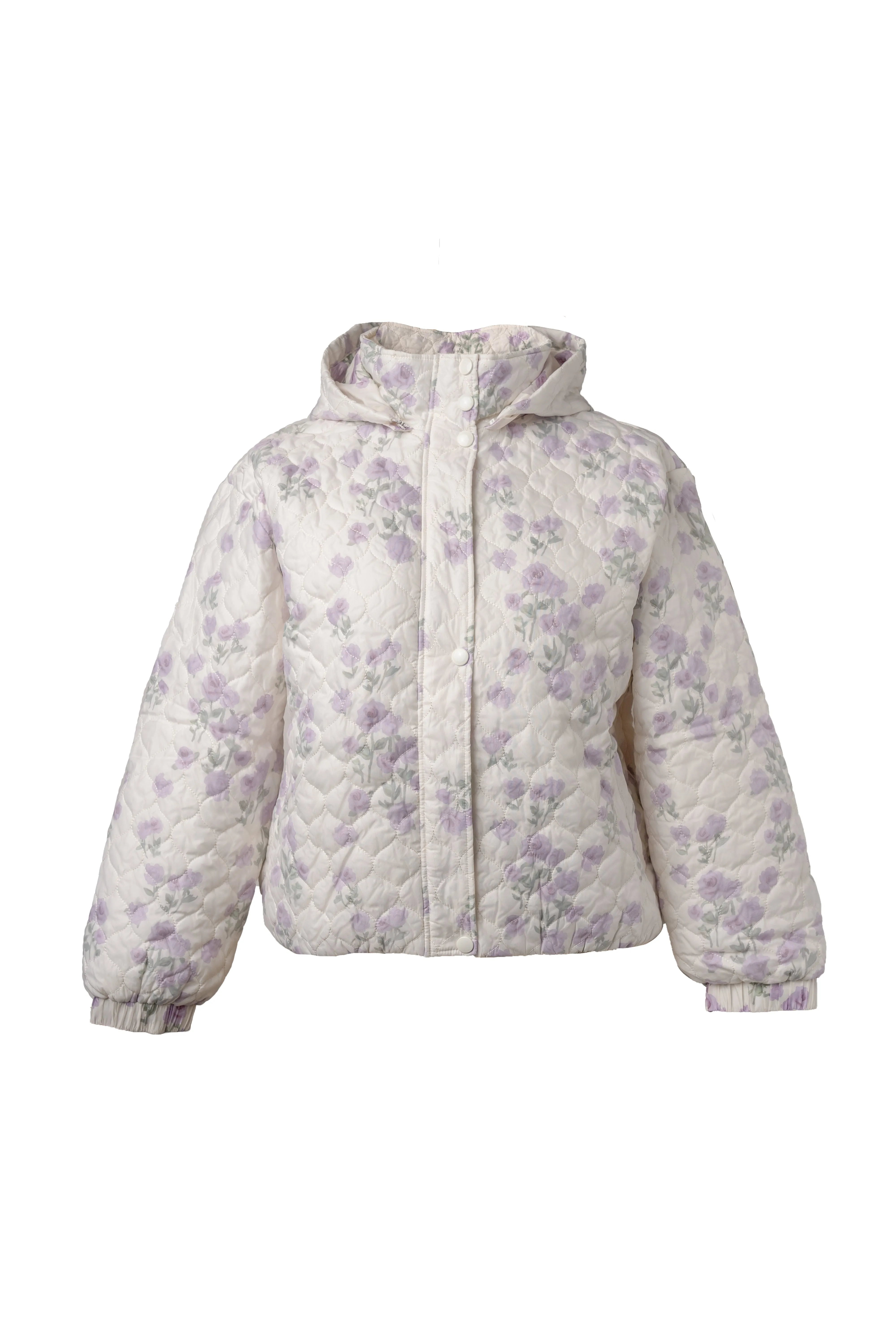 Quilted Jacket in Lavender Floral - FINAL SALE