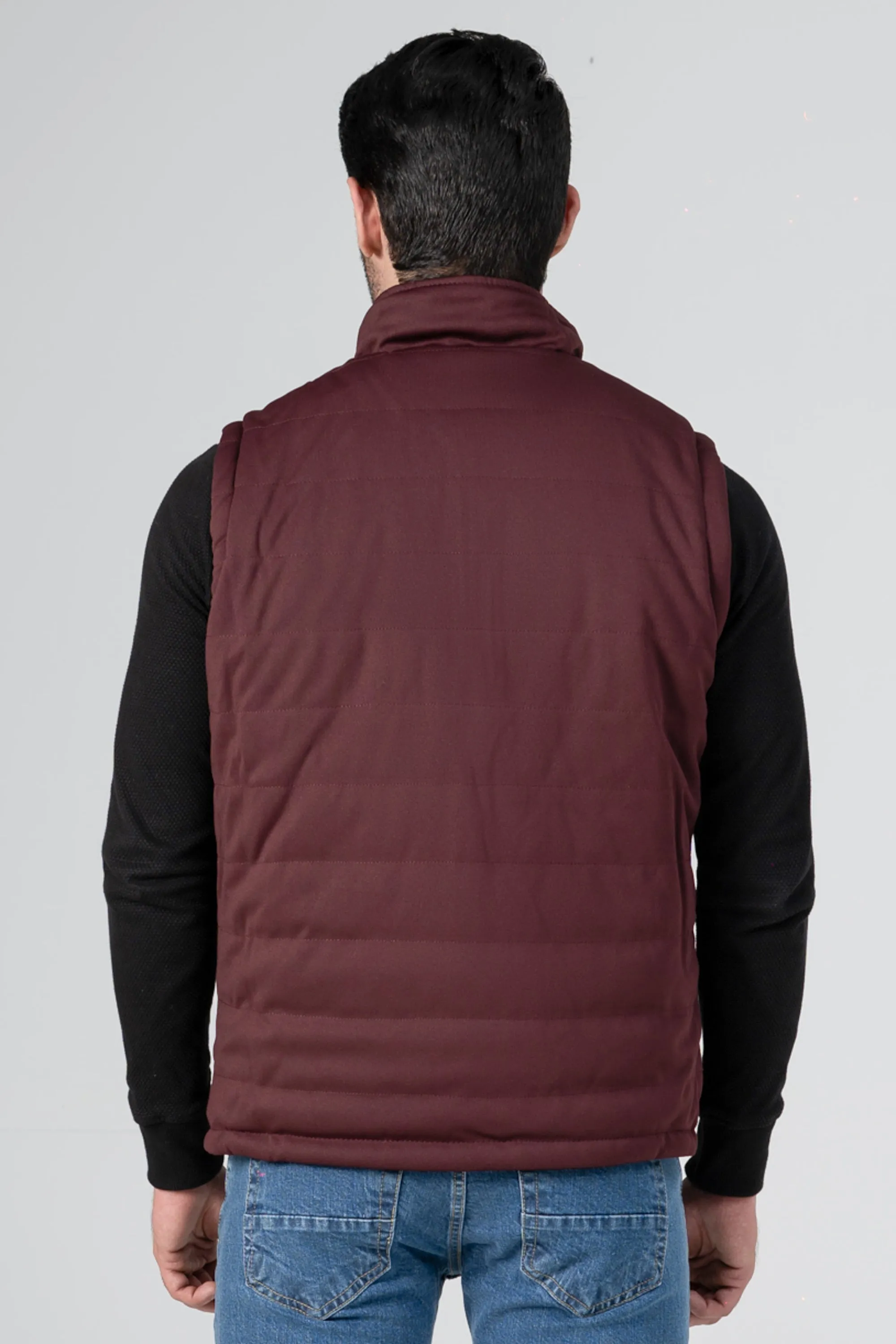 Reversible Suede Jacket black maroon