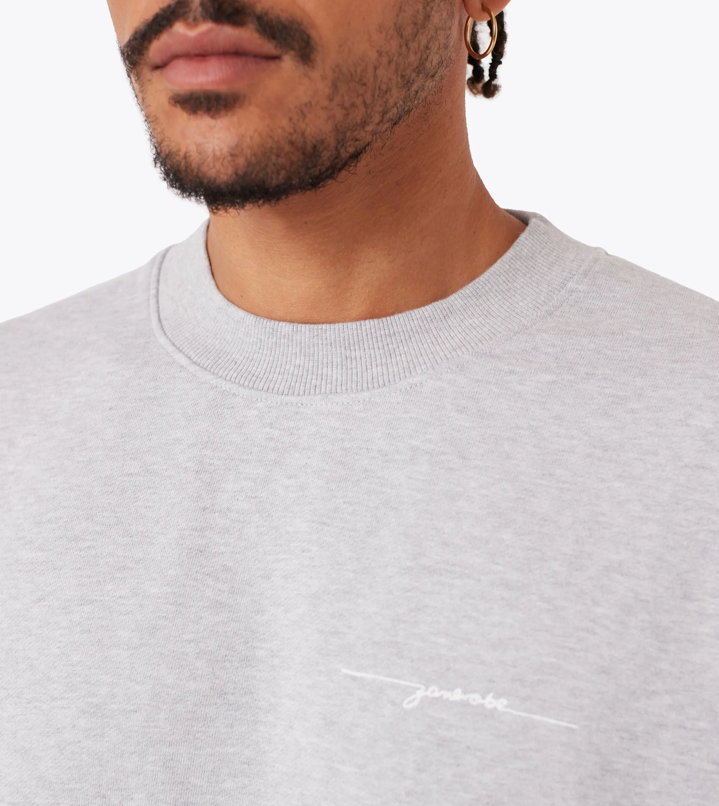 Rugger Fleece Tee Grey Marle