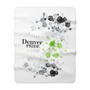 SHAVA CO Agender Flag 2023 Pride, Denver Sherpa Fleece Blanket - My Rainbow Is In My DNA