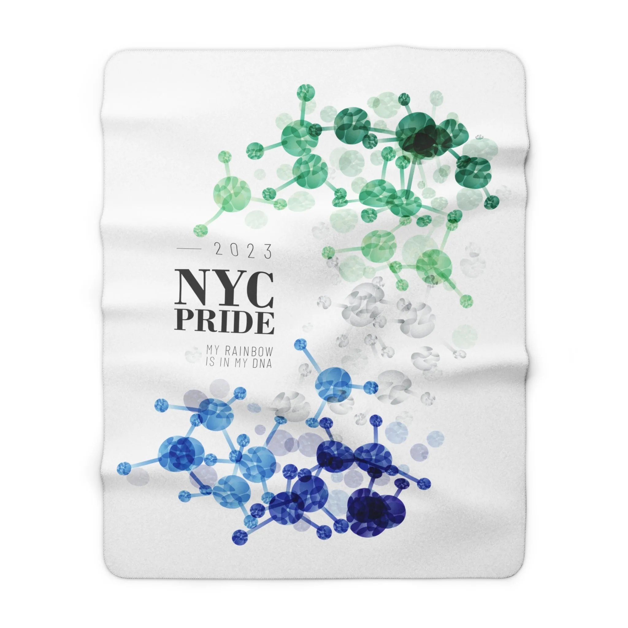 SHAVA CO Gay Flag 2023 Pride, New York City Sherpa Fleece Blanket - My Rainbow Is In My DNA